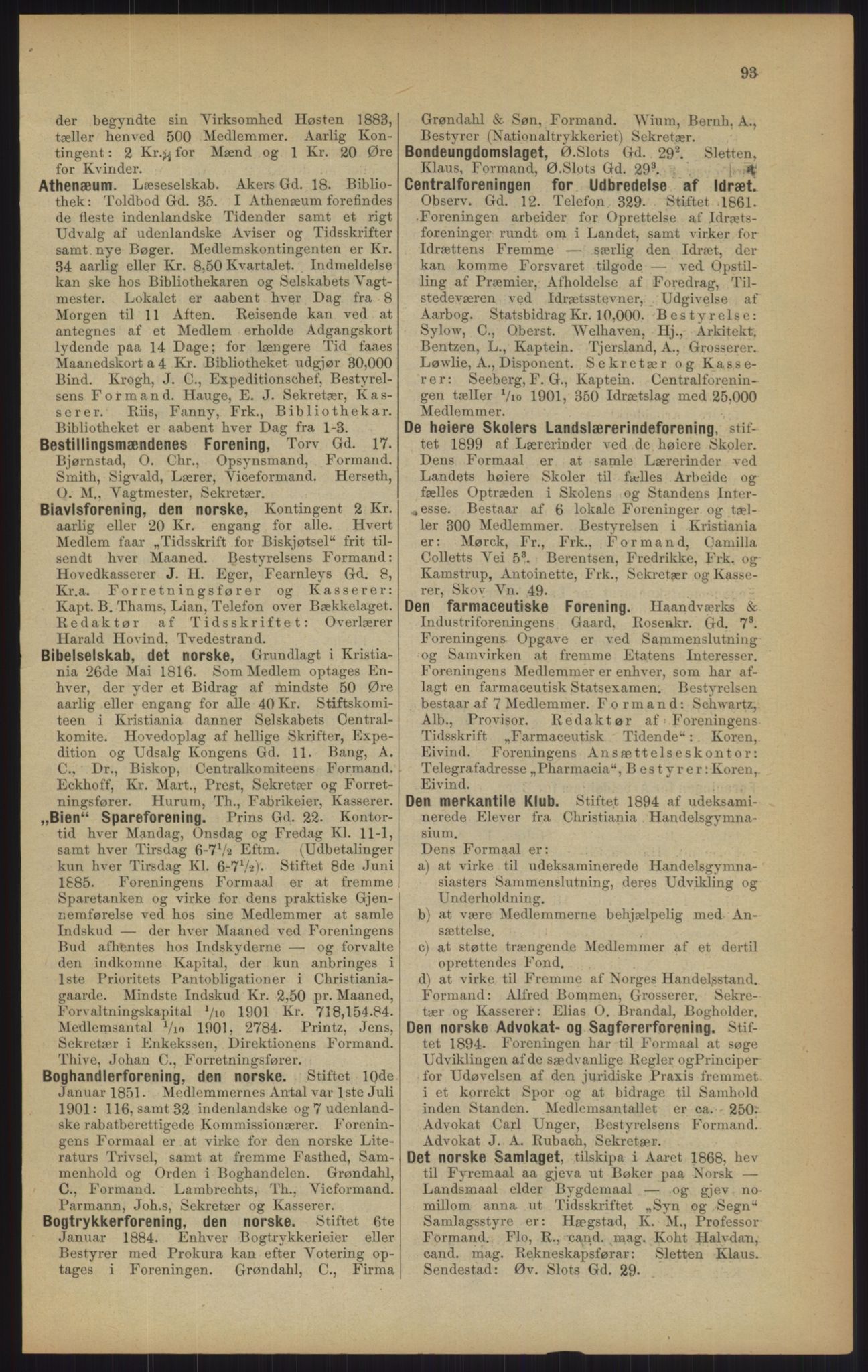 Kristiania/Oslo adressebok, PUBL/-, 1902, p. 93