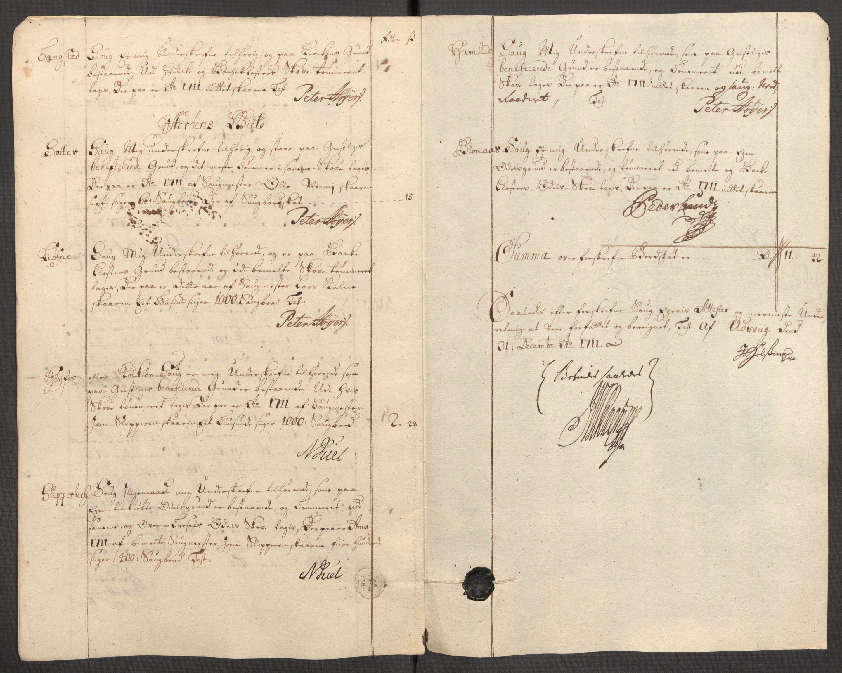 Rentekammeret inntil 1814, Reviderte regnskaper, Fogderegnskap, RA/EA-4092/R63/L4319: Fogderegnskap Inderøy, 1711, p. 132