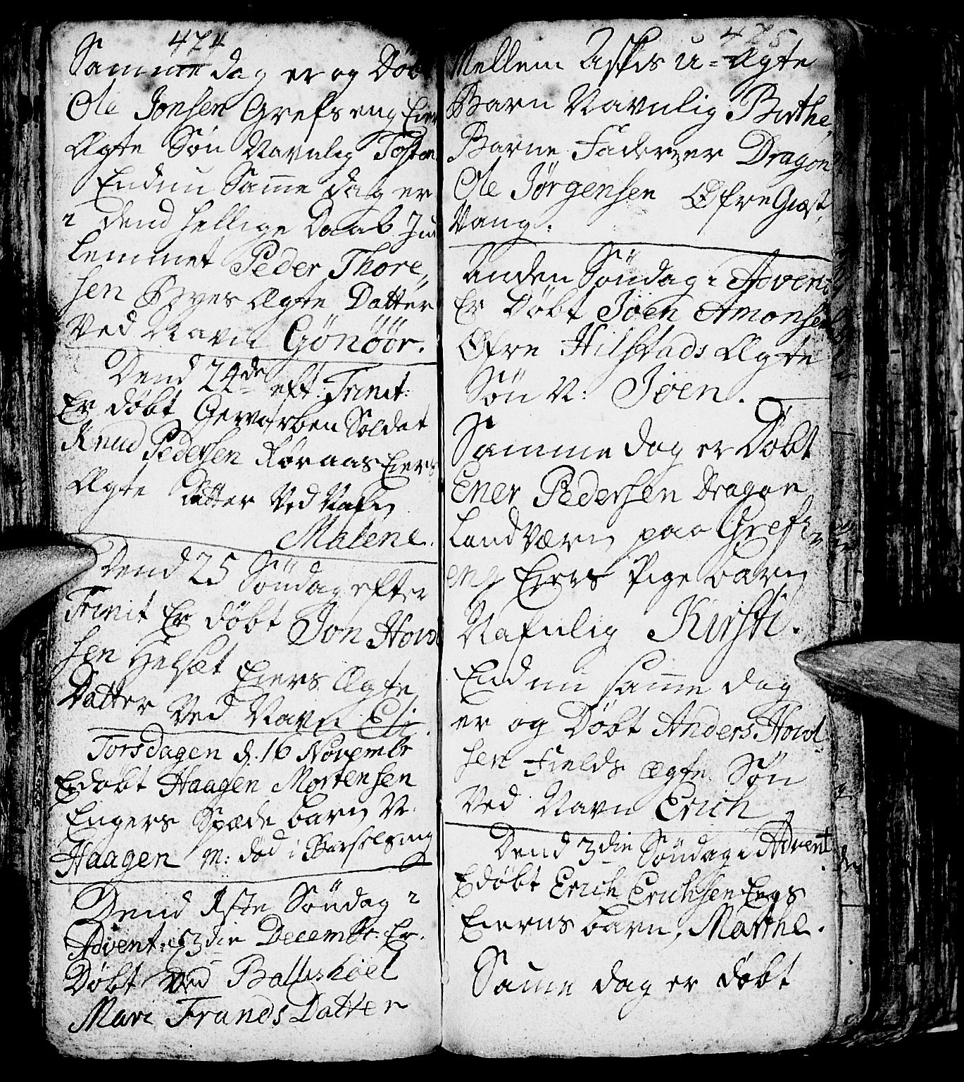 Nes prestekontor, Hedmark, AV/SAH-PREST-020/L/La/L0001: Parish register (copy) no. 1, 1663-1784, p. 474-475