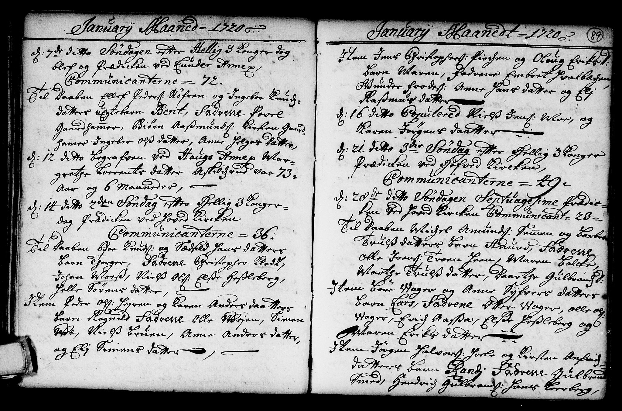 Norderhov kirkebøker, AV/SAKO-A-237/G/Ga/L0001: Parish register (copy) no. I 1, 1717-1725, p. 89