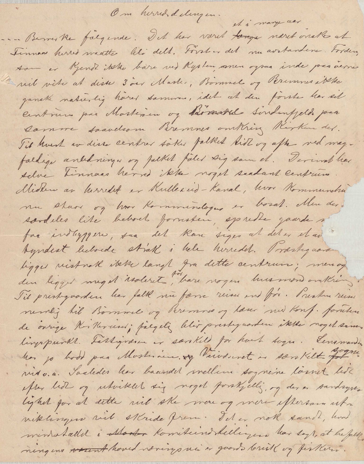 Finnaas kommune. Formannskapet, IKAH/1218a-021/D/Da/L0001/0009: Korrespondanse / saker / Komiteen for deling av Finnås herad. Ymse utgreiingar , 1911, p. 9