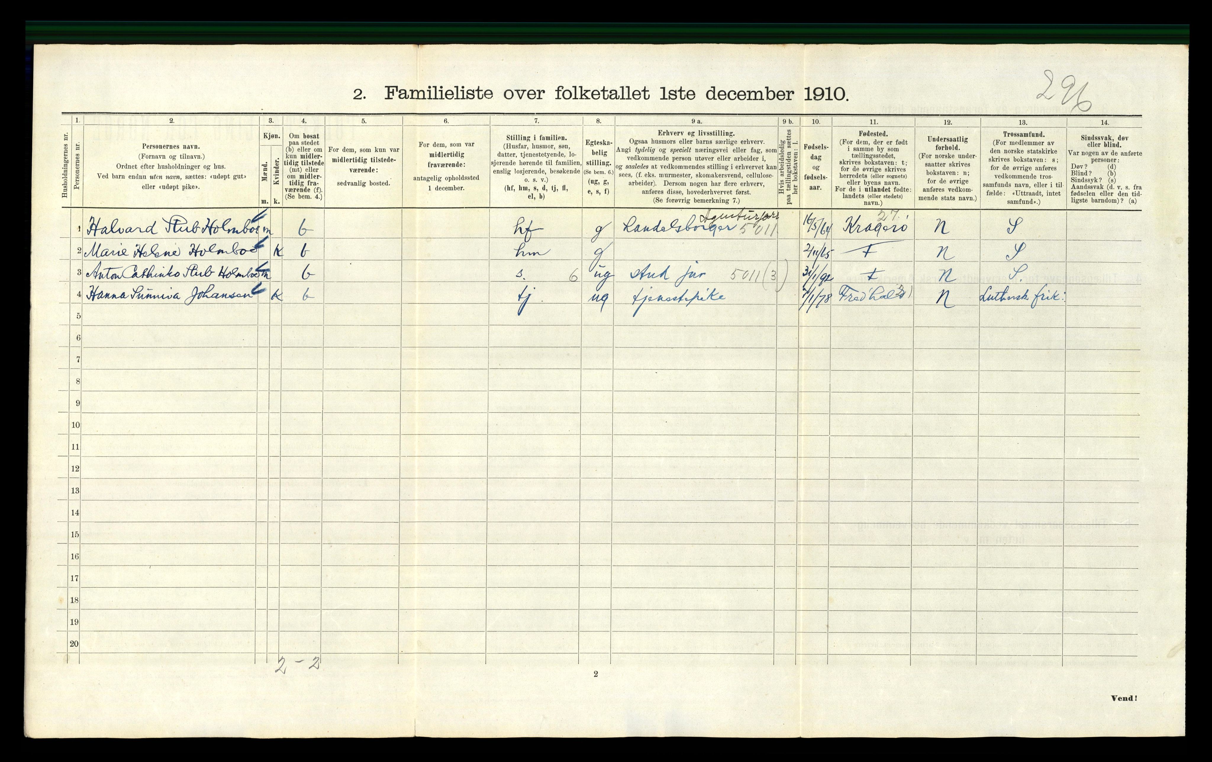 RA, 1910 census for Kristiania, 1910, p. 4466