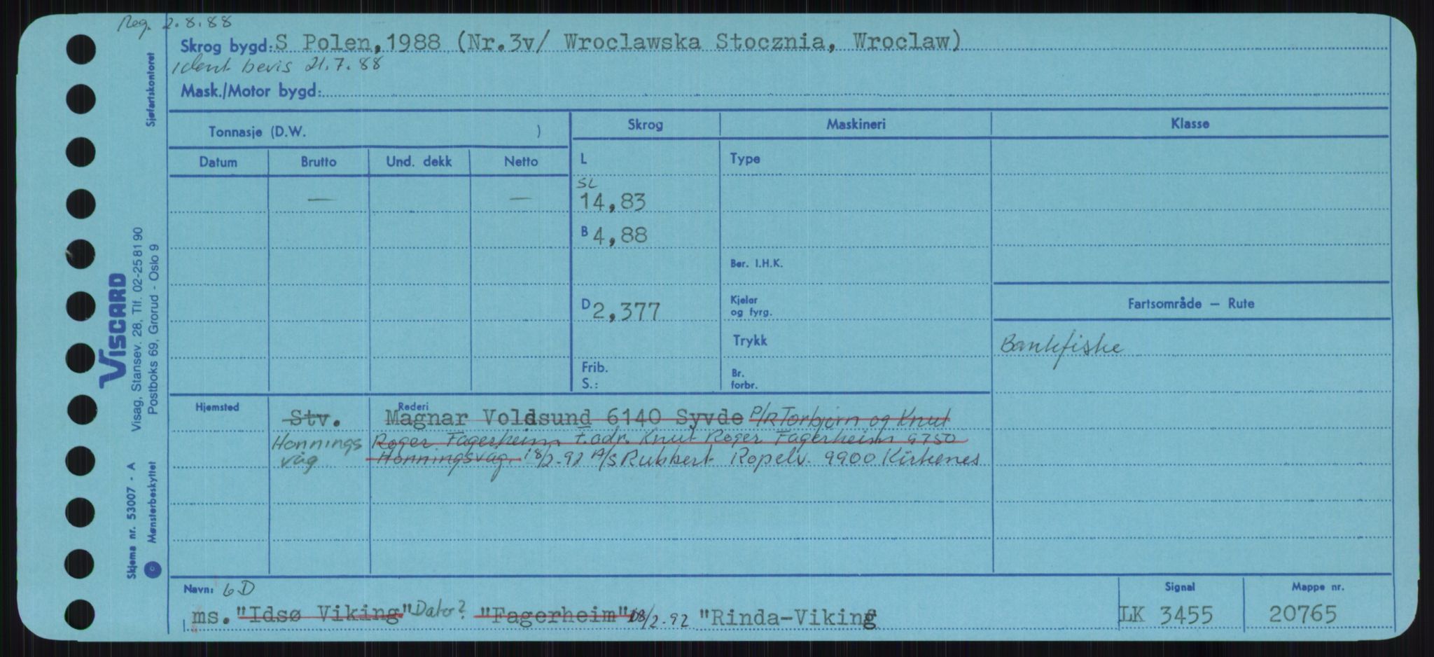 Sjøfartsdirektoratet med forløpere, Skipsmålingen, AV/RA-S-1627/H/Ha/L0004/0002: Fartøy, Mas-R / Fartøy, Odin-R, p. 695