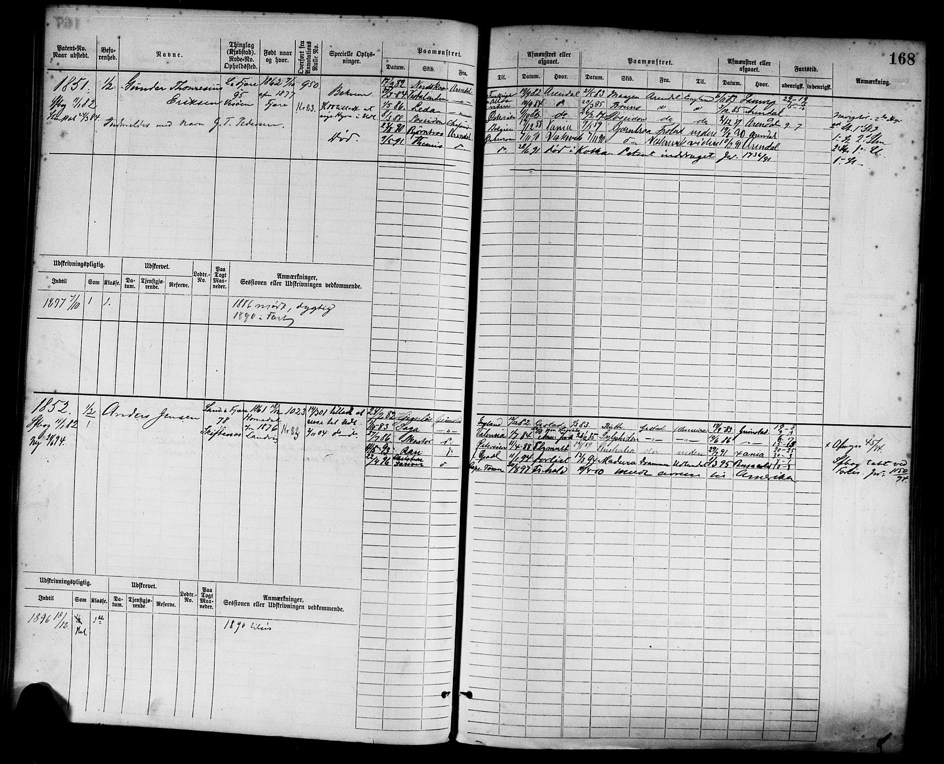 Grimstad mønstringskrets, AV/SAK-2031-0013/F/Fb/L0003: Hovedrulle nr 1517-2276, F-6, 1877-1888, p. 176