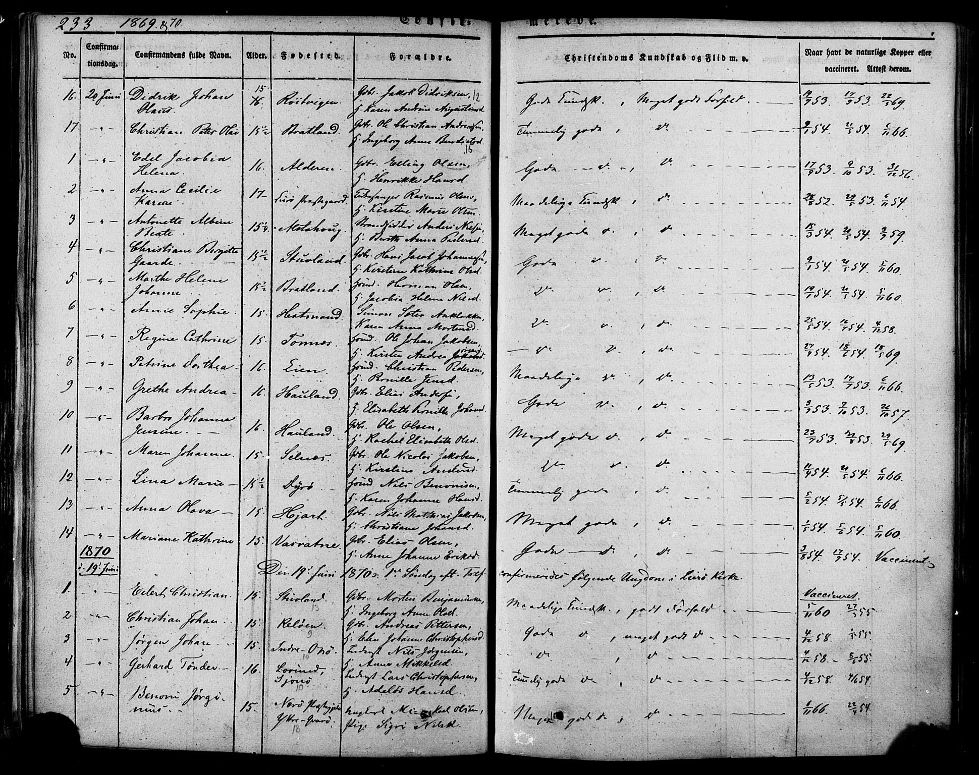 Ministerialprotokoller, klokkerbøker og fødselsregistre - Nordland, SAT/A-1459/839/L0567: Parish register (official) no. 839A04, 1863-1879, p. 233
