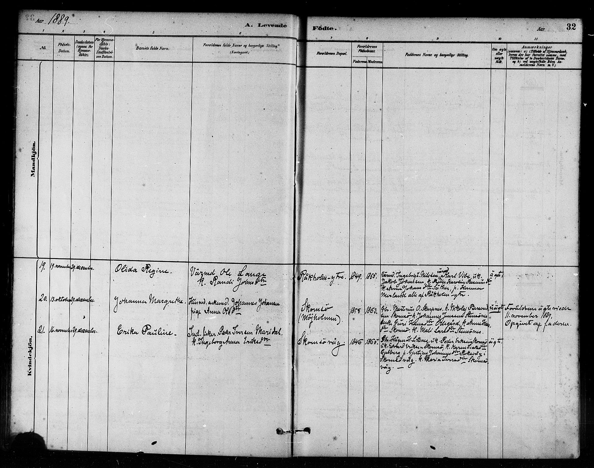 Ministerialprotokoller, klokkerbøker og fødselsregistre - Møre og Romsdal, SAT/A-1454/582/L0947: Parish register (official) no. 582A01, 1880-1900, p. 32