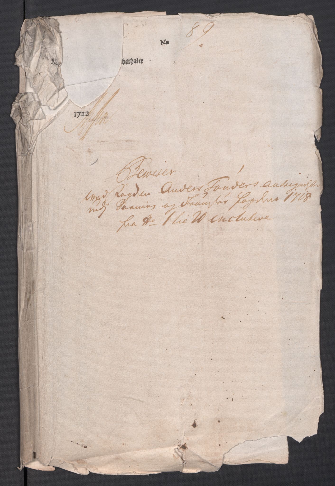 Rentekammeret inntil 1814, Reviderte regnskaper, Fogderegnskap, AV/RA-EA-4092/R68/L4764: Fogderegnskap Senja og Troms, 1718, p. 471