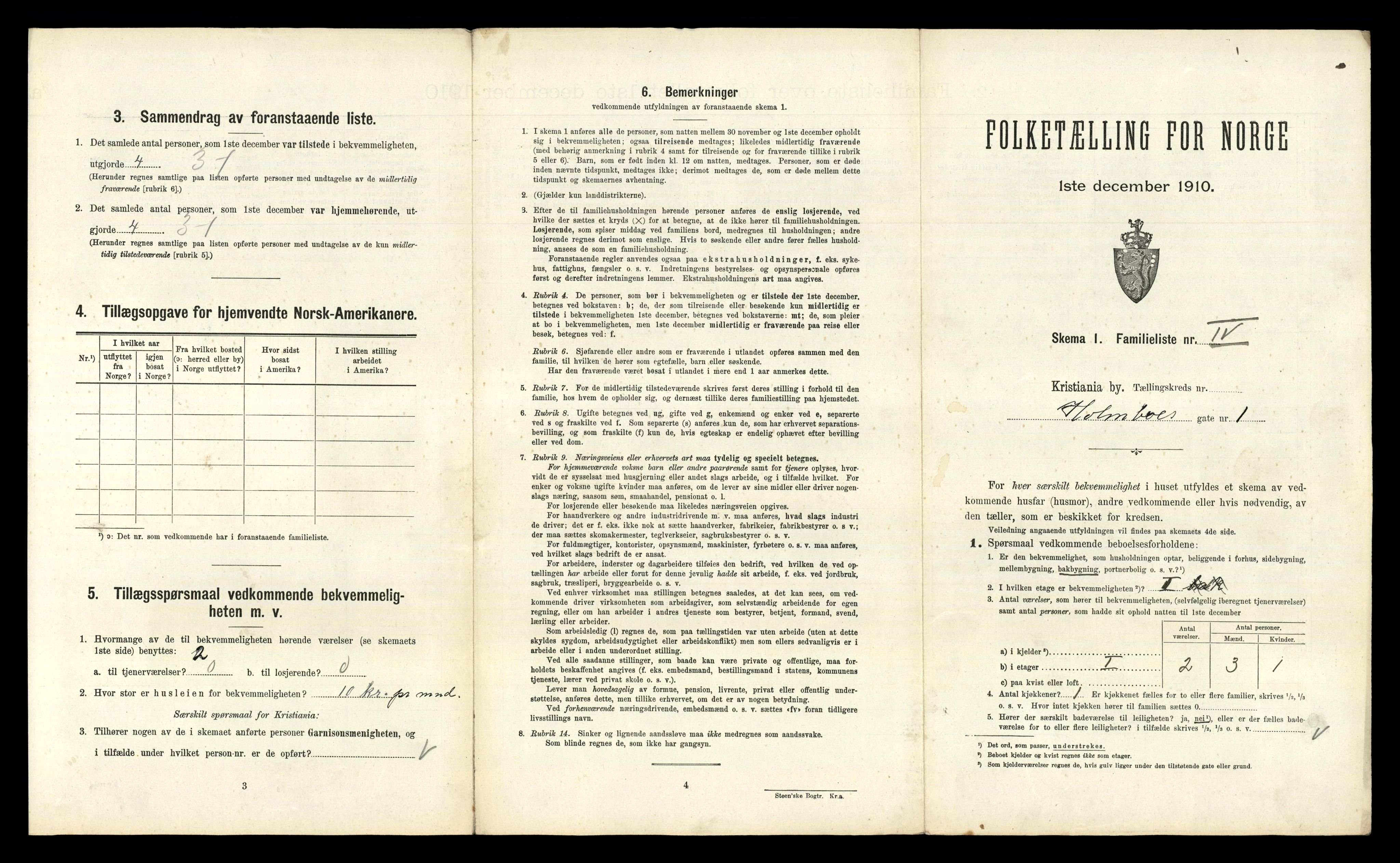 RA, 1910 census for Kristiania, 1910, p. 39931