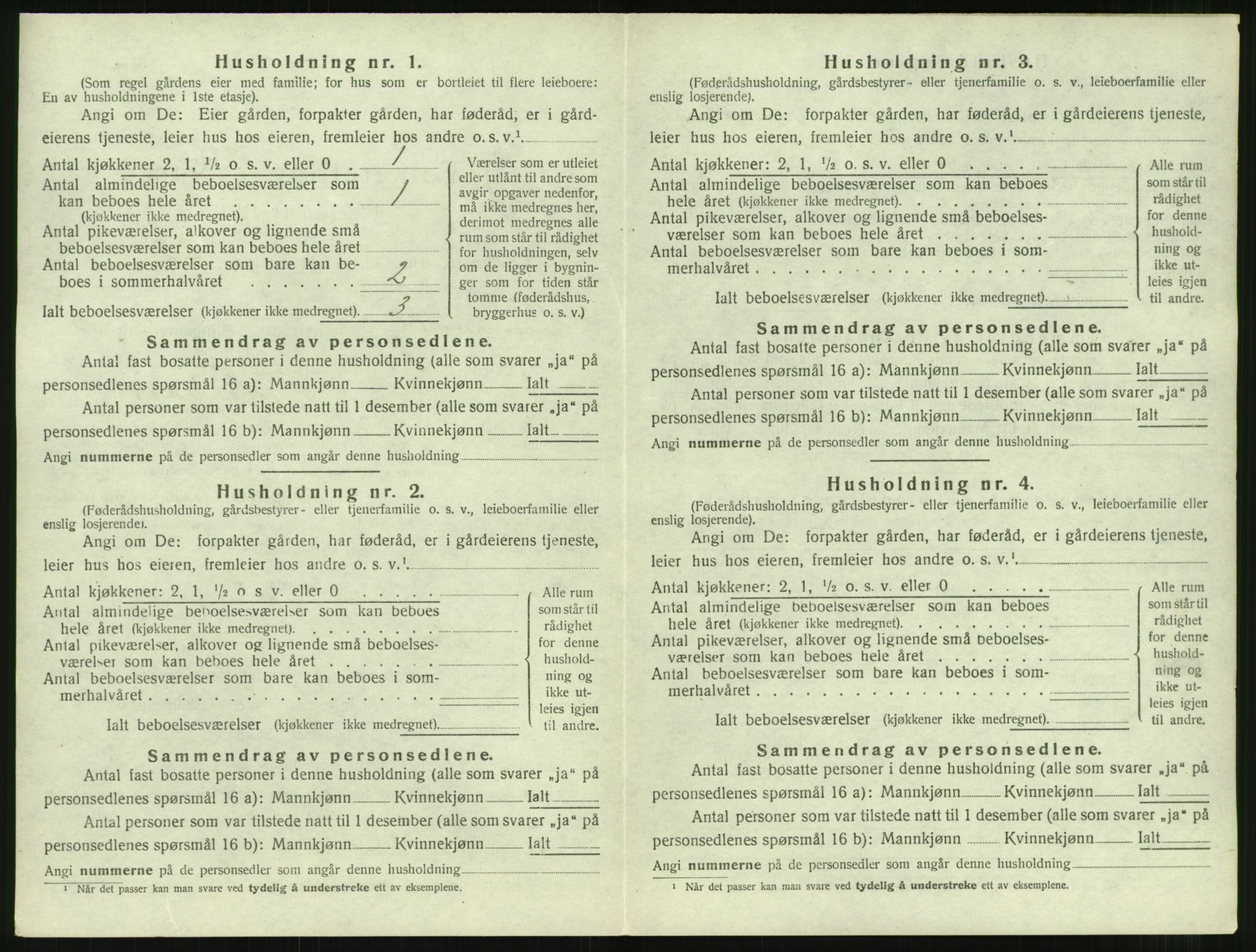 SAT, 1920 census for Tingvoll, 1920, p. 283