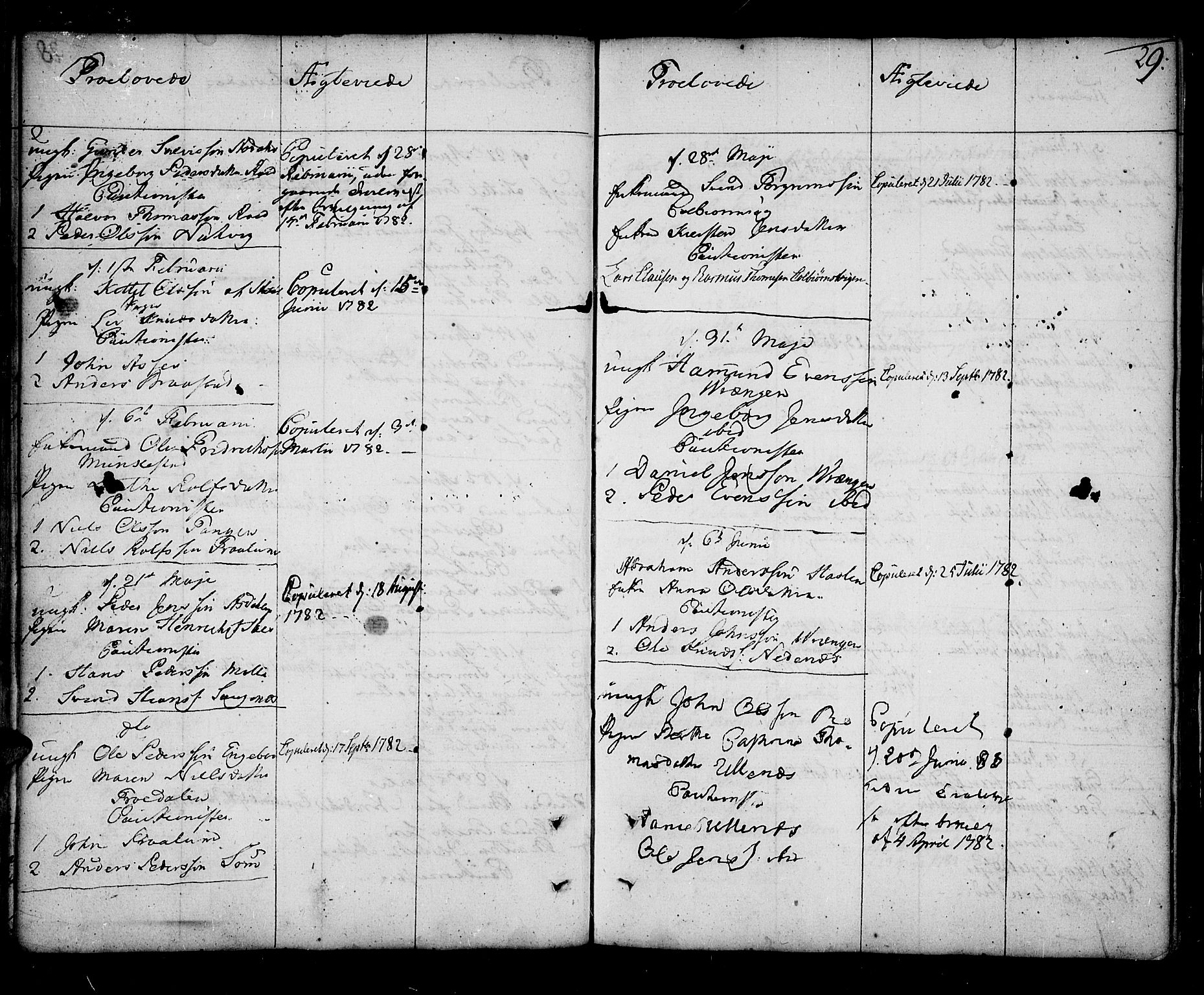 Øyestad sokneprestkontor, AV/SAK-1111-0049/F/Fa/L0009: Parish register (official) no. A 9, 1778-1808, p. 29