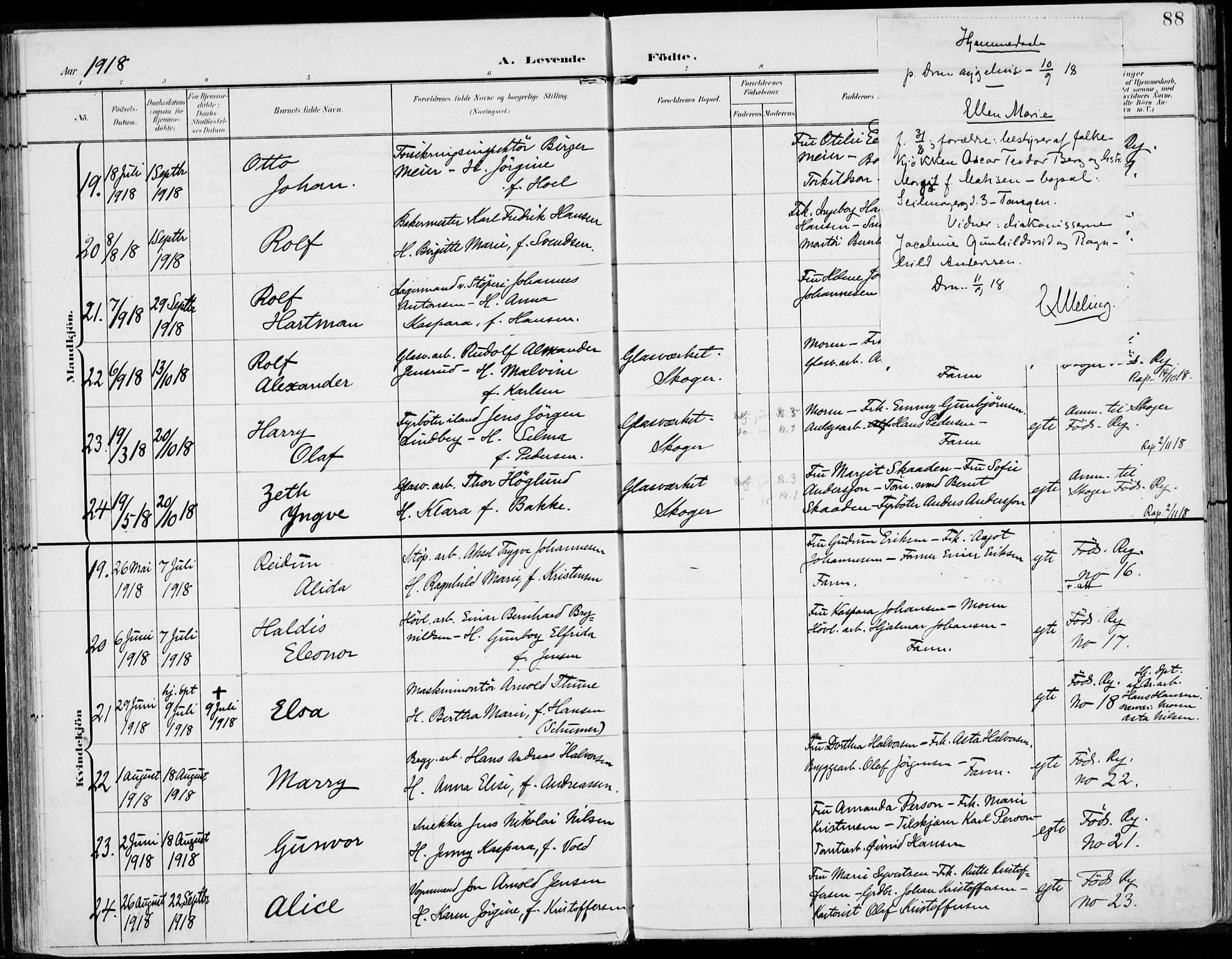 Strømsø kirkebøker, AV/SAKO-A-246/F/Fb/L0008: Parish register (official) no. II 8, 1902-1933, p. 88