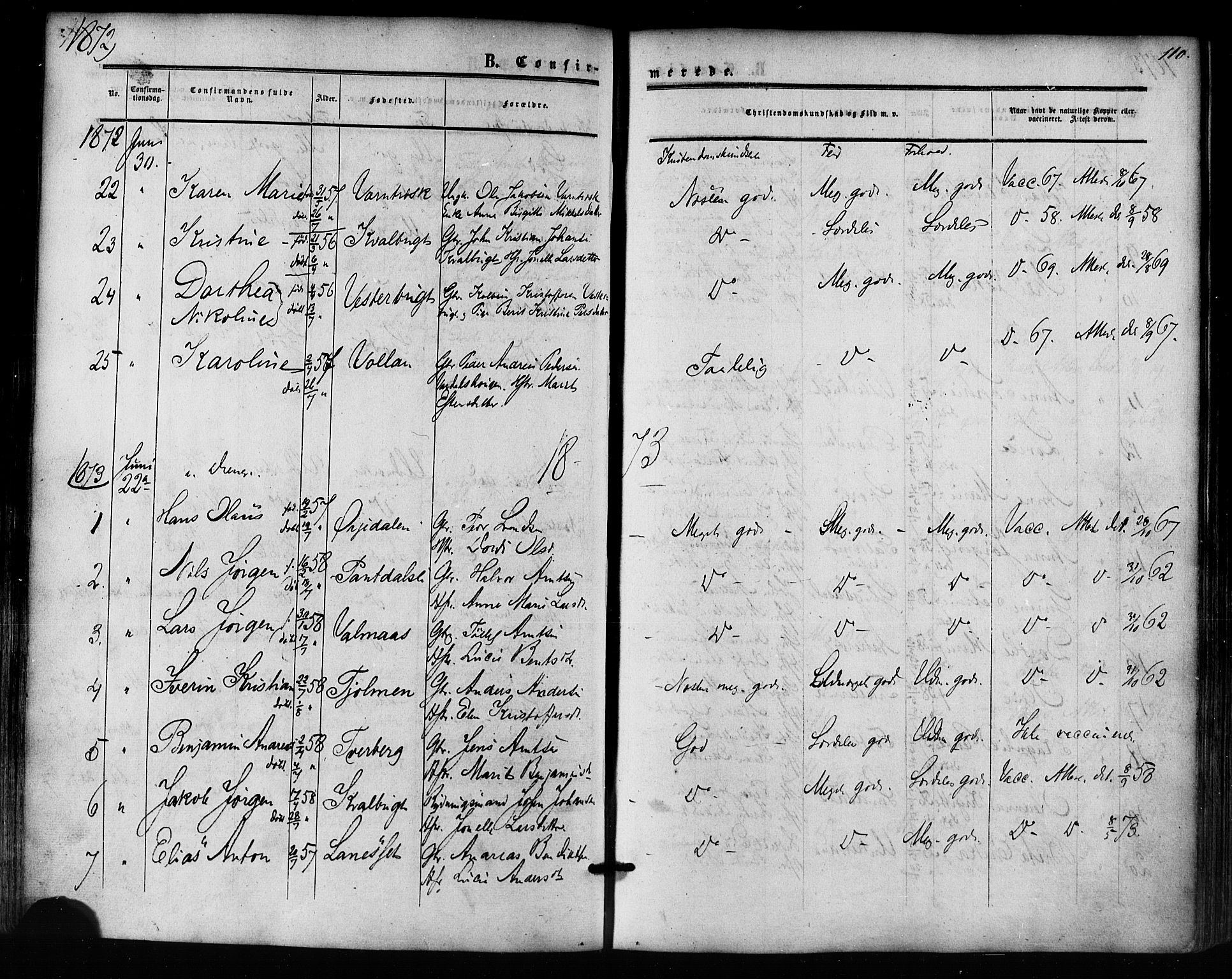 Ministerialprotokoller, klokkerbøker og fødselsregistre - Nordland, AV/SAT-A-1459/823/L0324: Parish register (official) no. 823A01, 1860-1878, p. 110