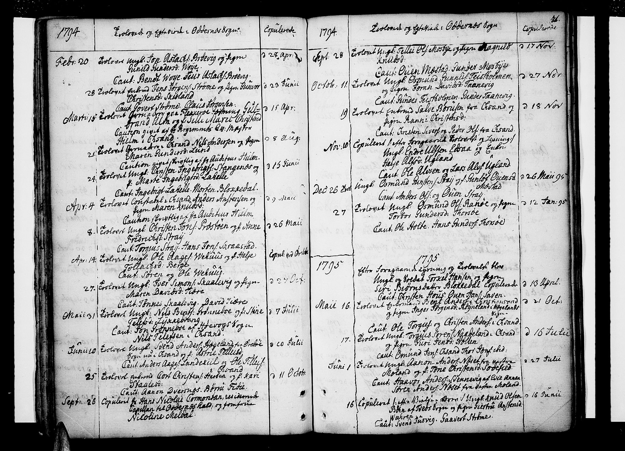 Oddernes sokneprestkontor, SAK/1111-0033/F/Fa/Faa/L0004: Parish register (official) no. A 4, 1764-1820, p. 31