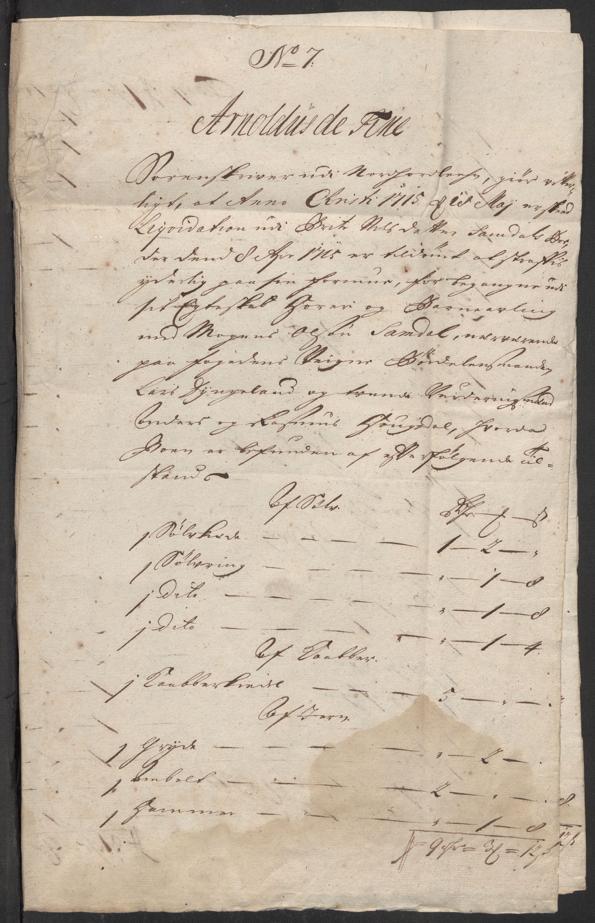 Rentekammeret inntil 1814, Reviderte regnskaper, Fogderegnskap, AV/RA-EA-4092/R51/L3198: Fogderegnskap Nordhordland og Voss, 1715, p. 120