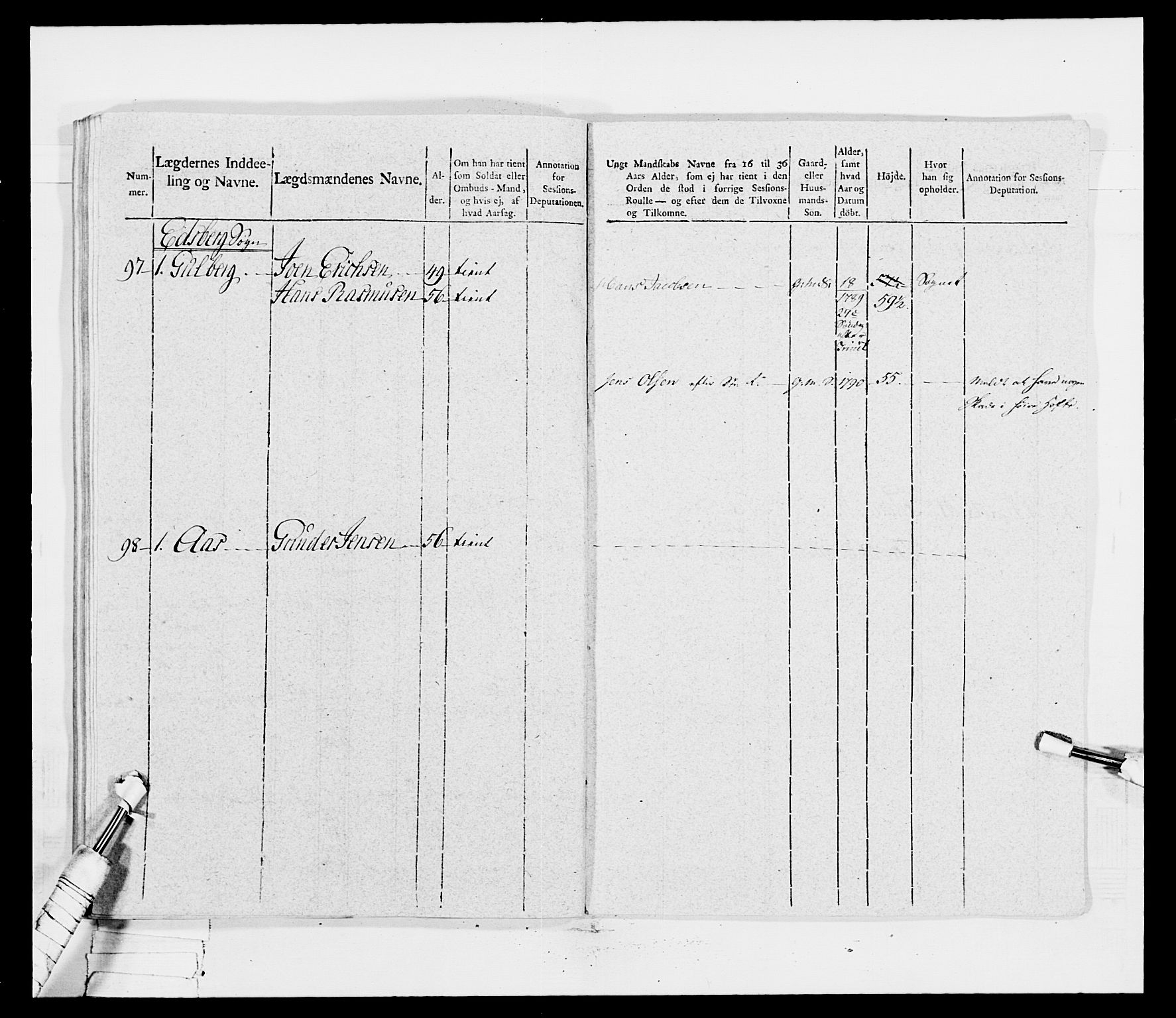 Generalitets- og kommissariatskollegiet, Det kongelige norske kommissariatskollegium, AV/RA-EA-5420/E/Eh/L0030a: Sønnafjelske gevorbne infanteriregiment, 1807, p. 405