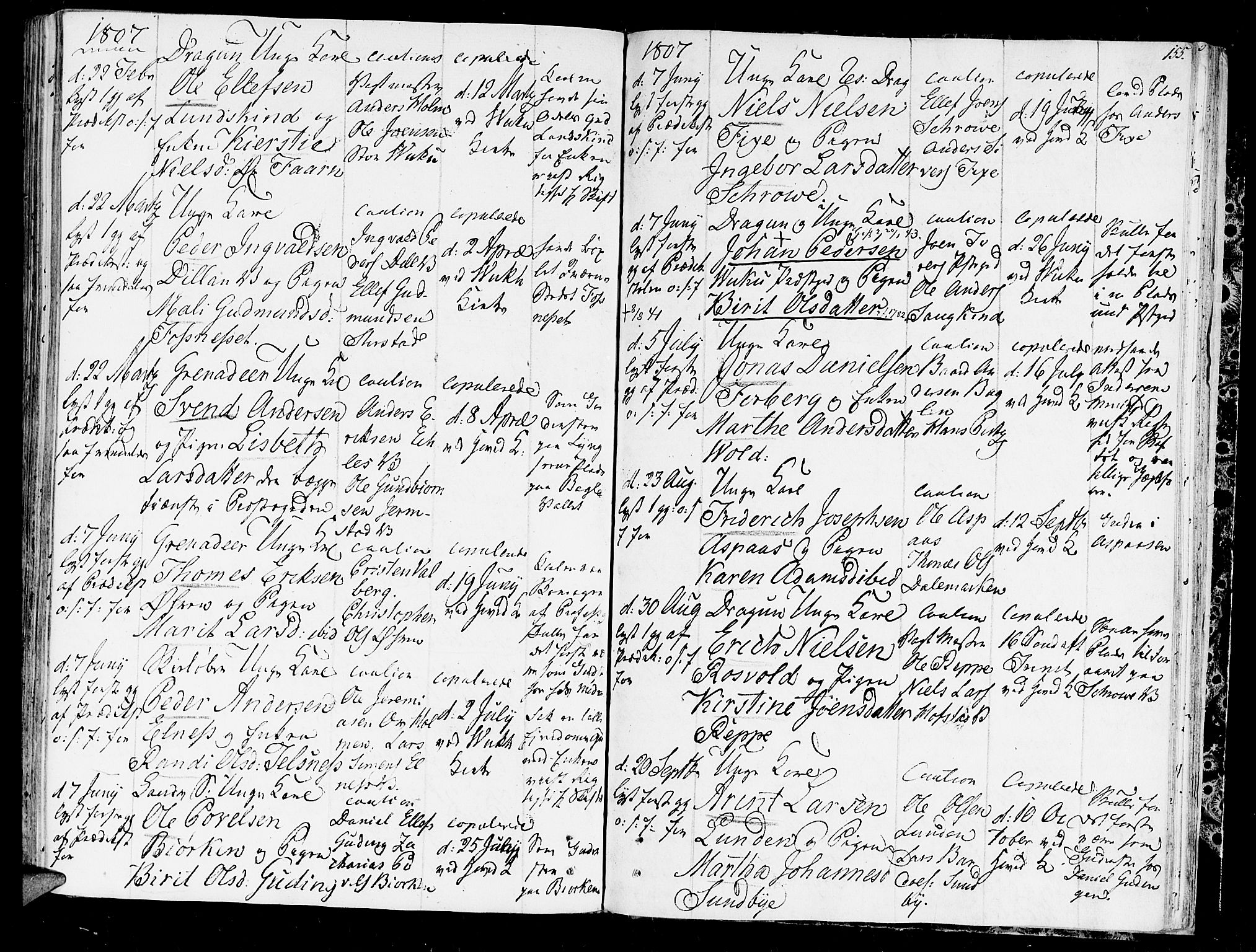 Ministerialprotokoller, klokkerbøker og fødselsregistre - Nord-Trøndelag, AV/SAT-A-1458/723/L0233: Parish register (official) no. 723A04, 1805-1816, p. 155