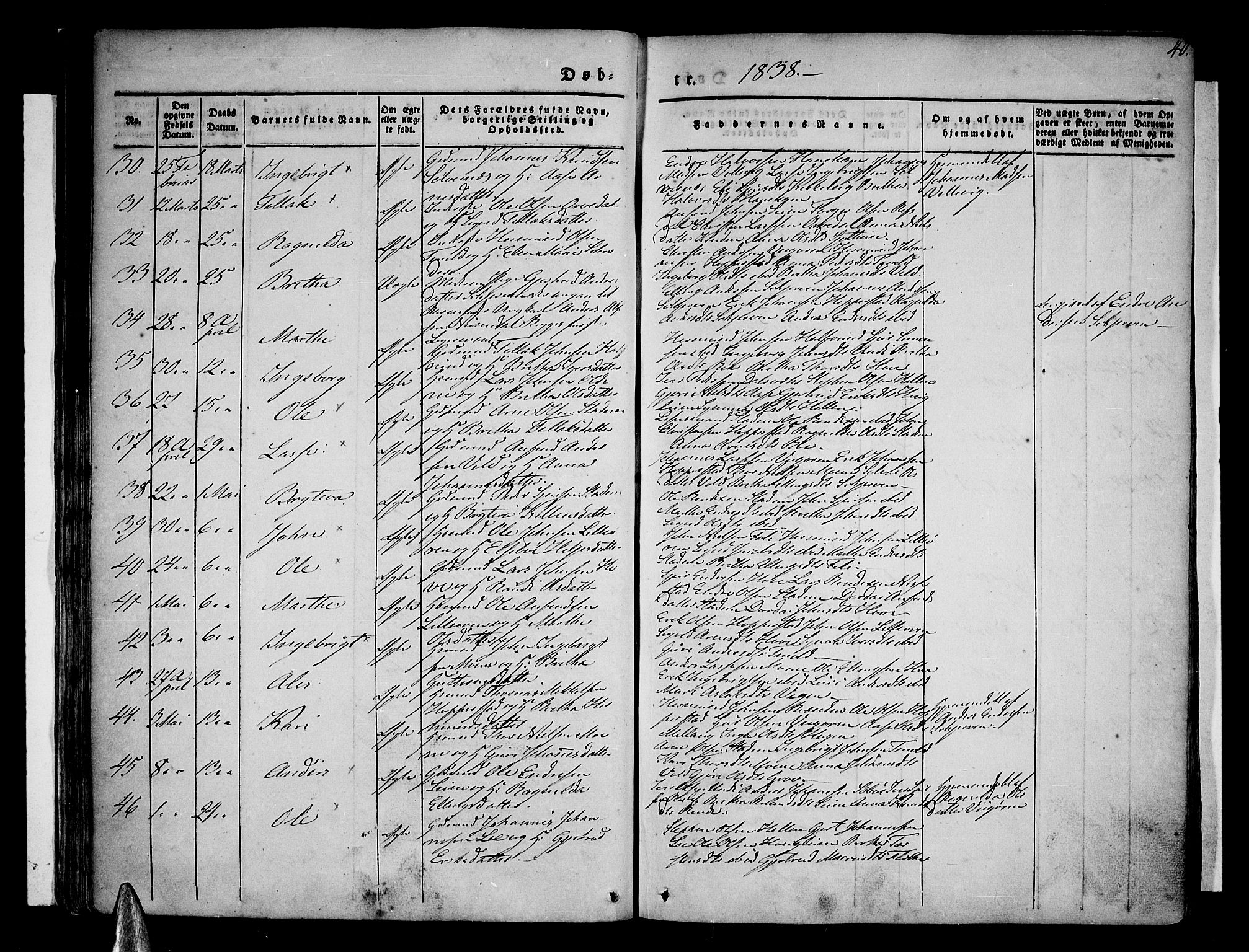 Vik sokneprestembete, AV/SAB-A-81501/H/Haa/Haaa/L0007: Parish register (official) no. A 7, 1831-1845, p. 40