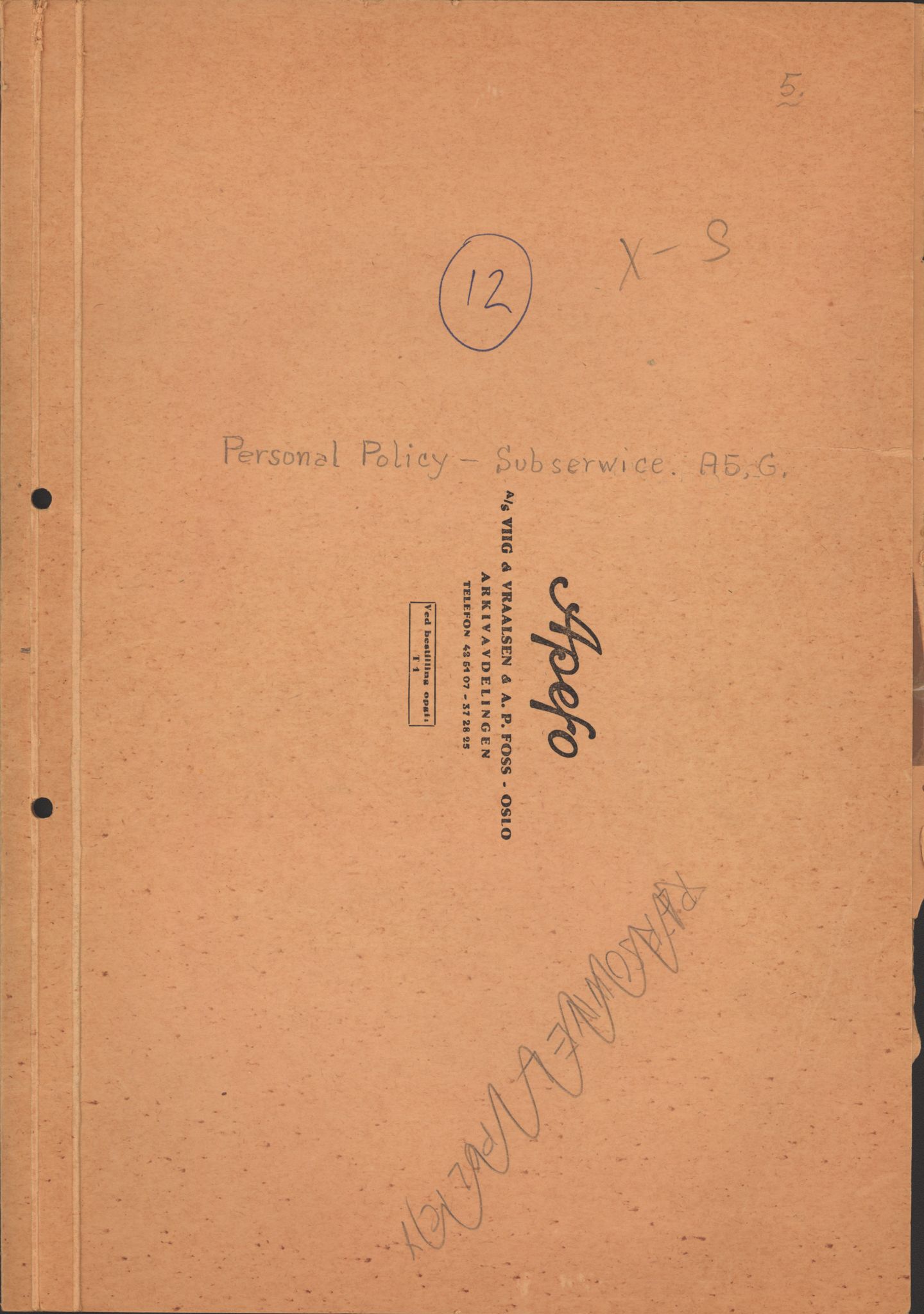 Lie, Trygve, RA/PA-1407/D/L0014: Generalsekretærens papirer., 1947-1953, p. 1