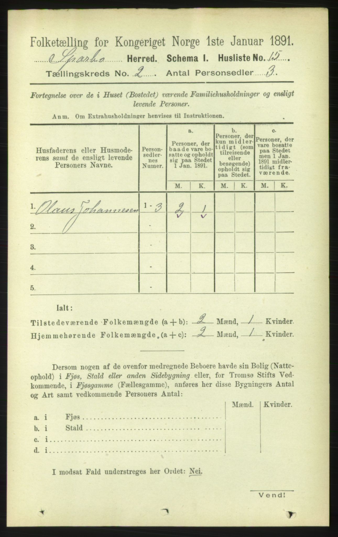 RA, 1891 census for 1731 Sparbu, 1891, p. 661