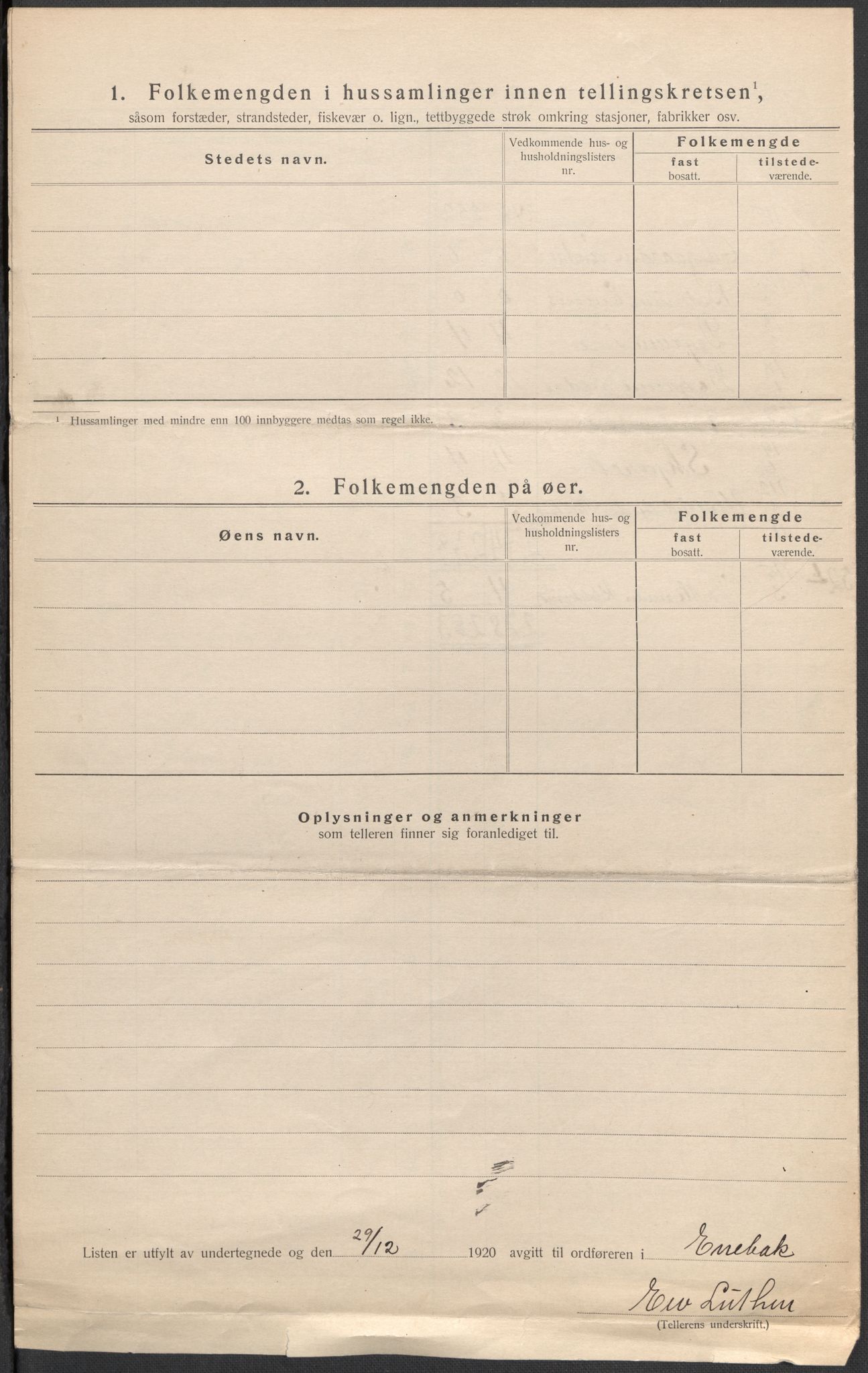 SAO, 1920 census for Enebakk, 1920, p. 34