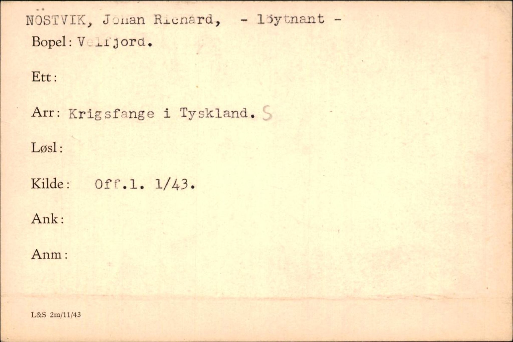 Forsvaret, Forsvarets krigshistoriske avdeling, AV/RA-RAFA-2017/Y/Yf/L0200: II-C-11-2102  -  Norske krigsfanger i Tyskland, 1940-1945, p. 801