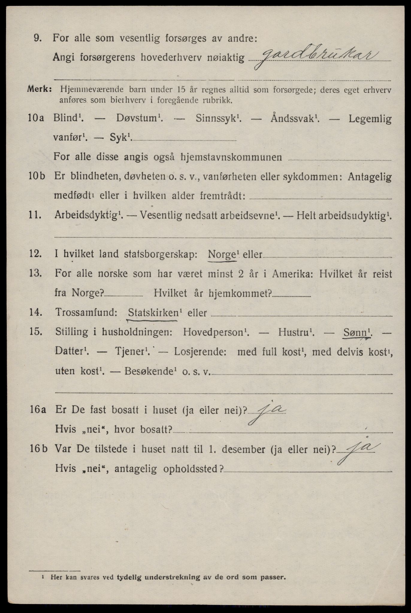 SAKO, 1920 census for Kviteseid, 1920, p. 5922