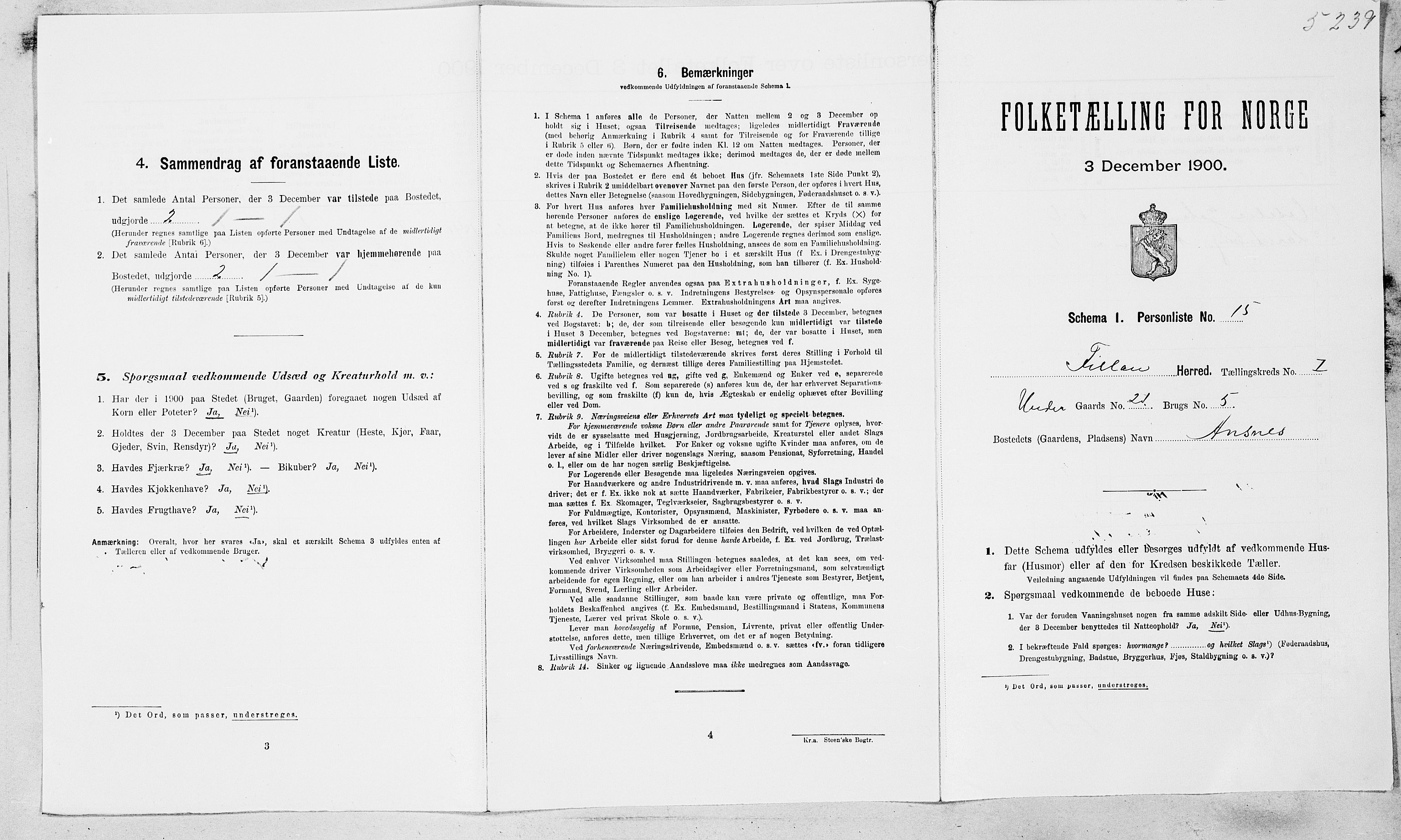 SAT, 1900 census for Fillan, 1900, p. 96