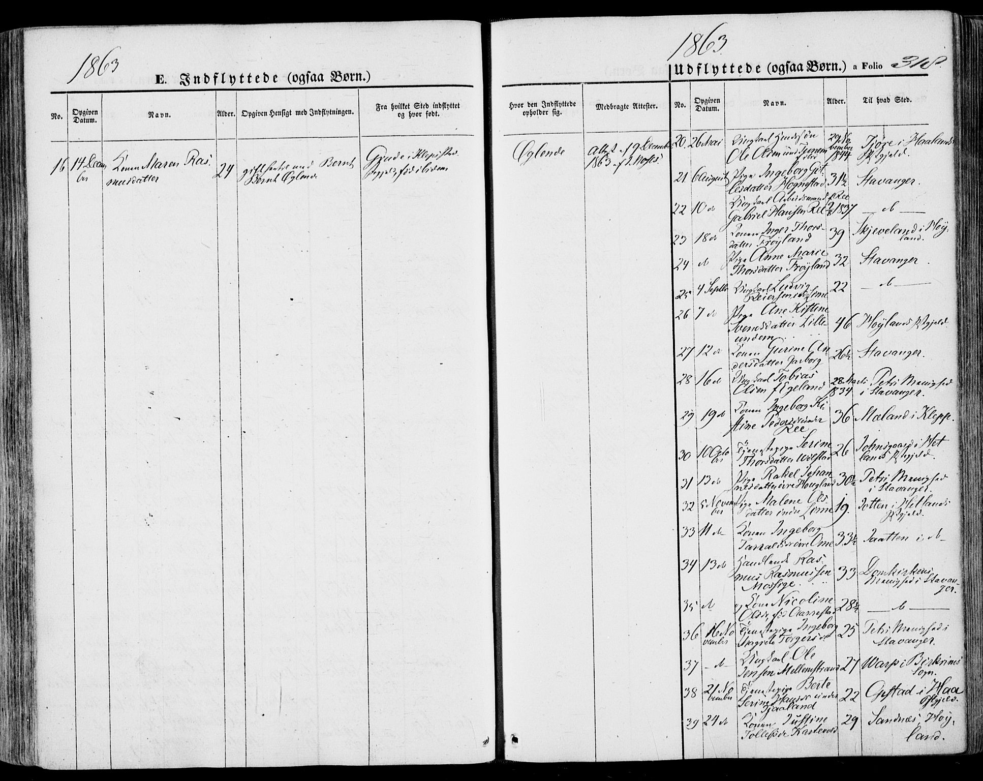 Lye sokneprestkontor, SAST/A-101794/001/30BA/L0007: Parish register (official) no. A 6, 1856-1871, p. 318
