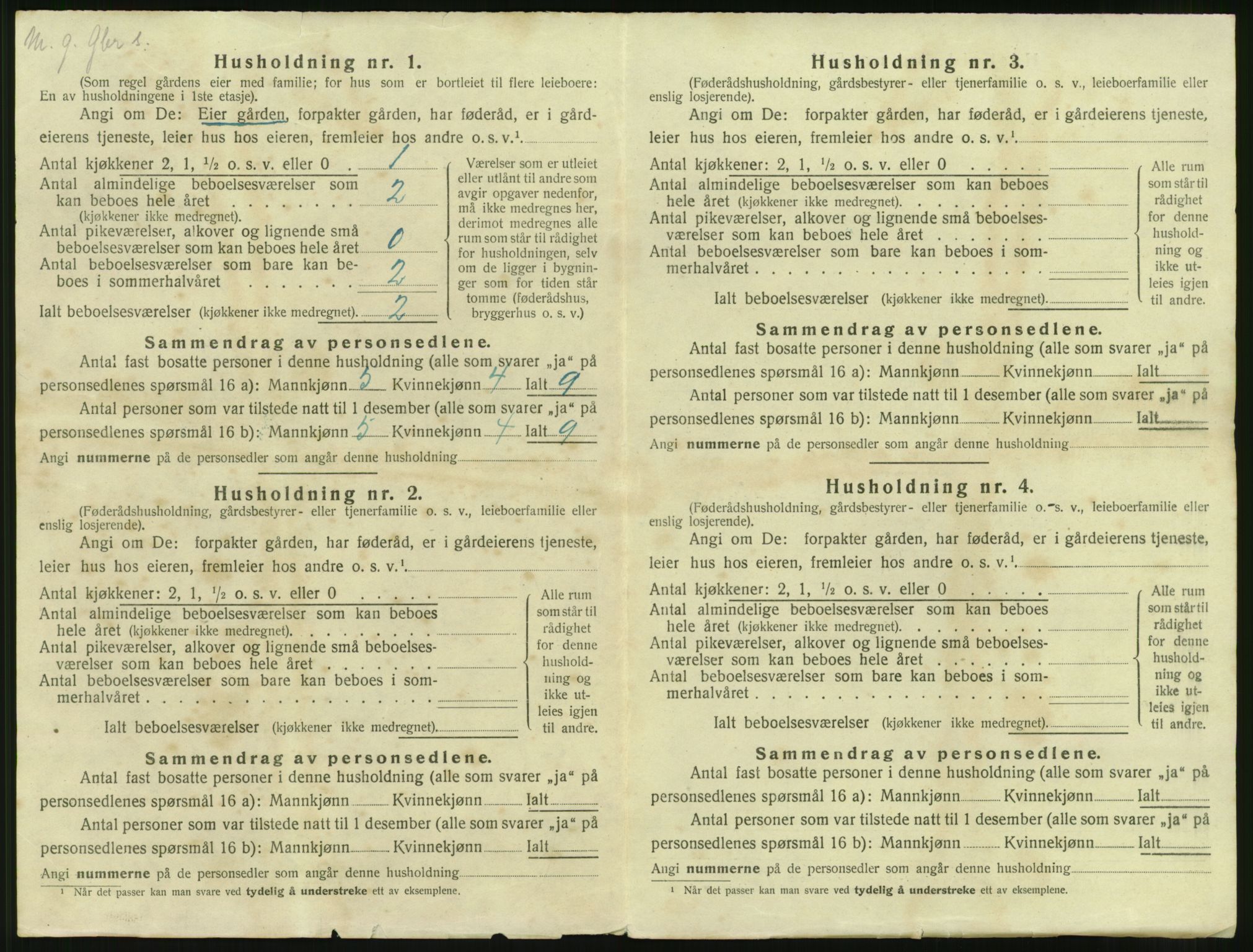 SAST, 1920 census for Ogna, 1920, p. 30