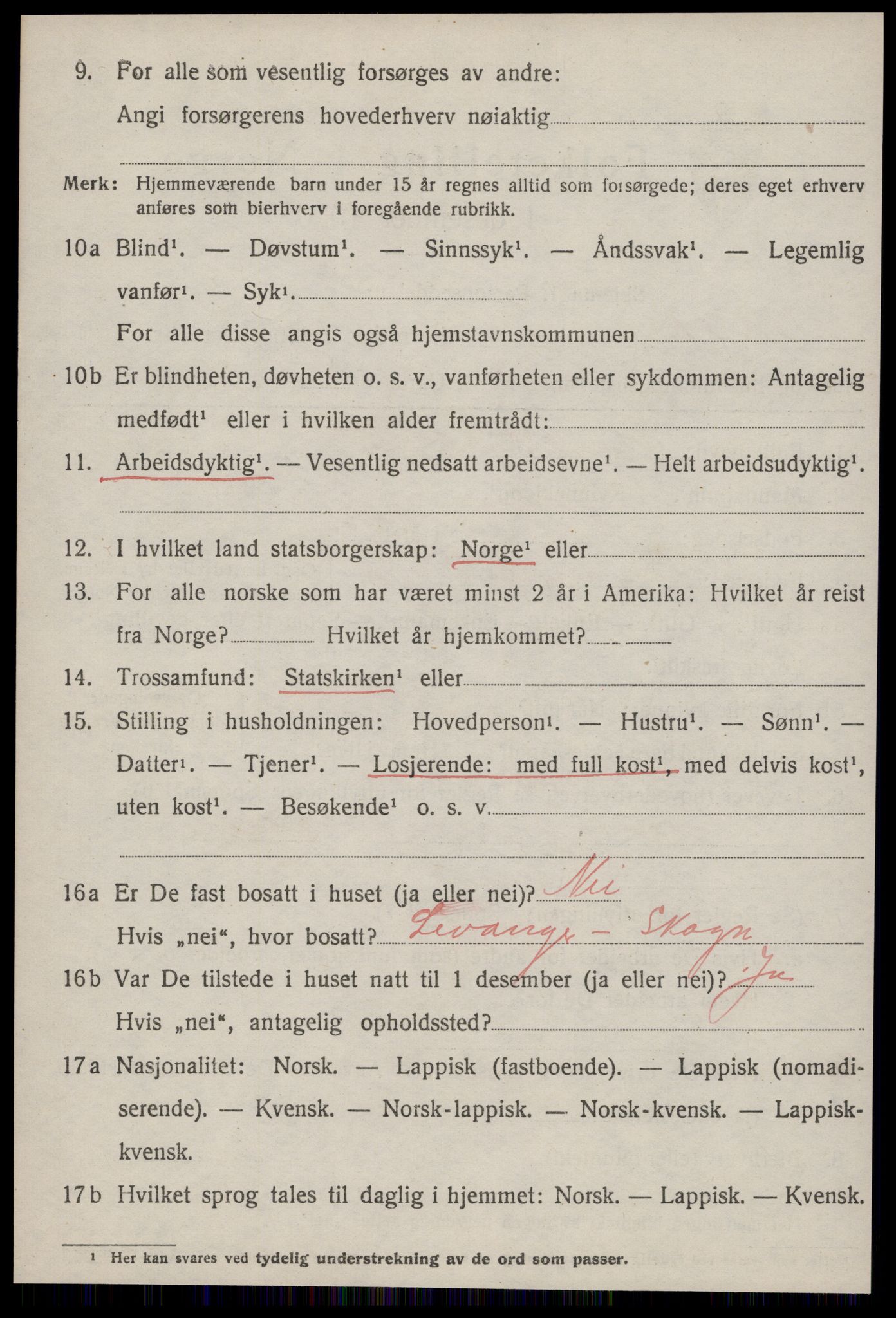 SAT, 1920 census for Melhus, 1920, p. 6868