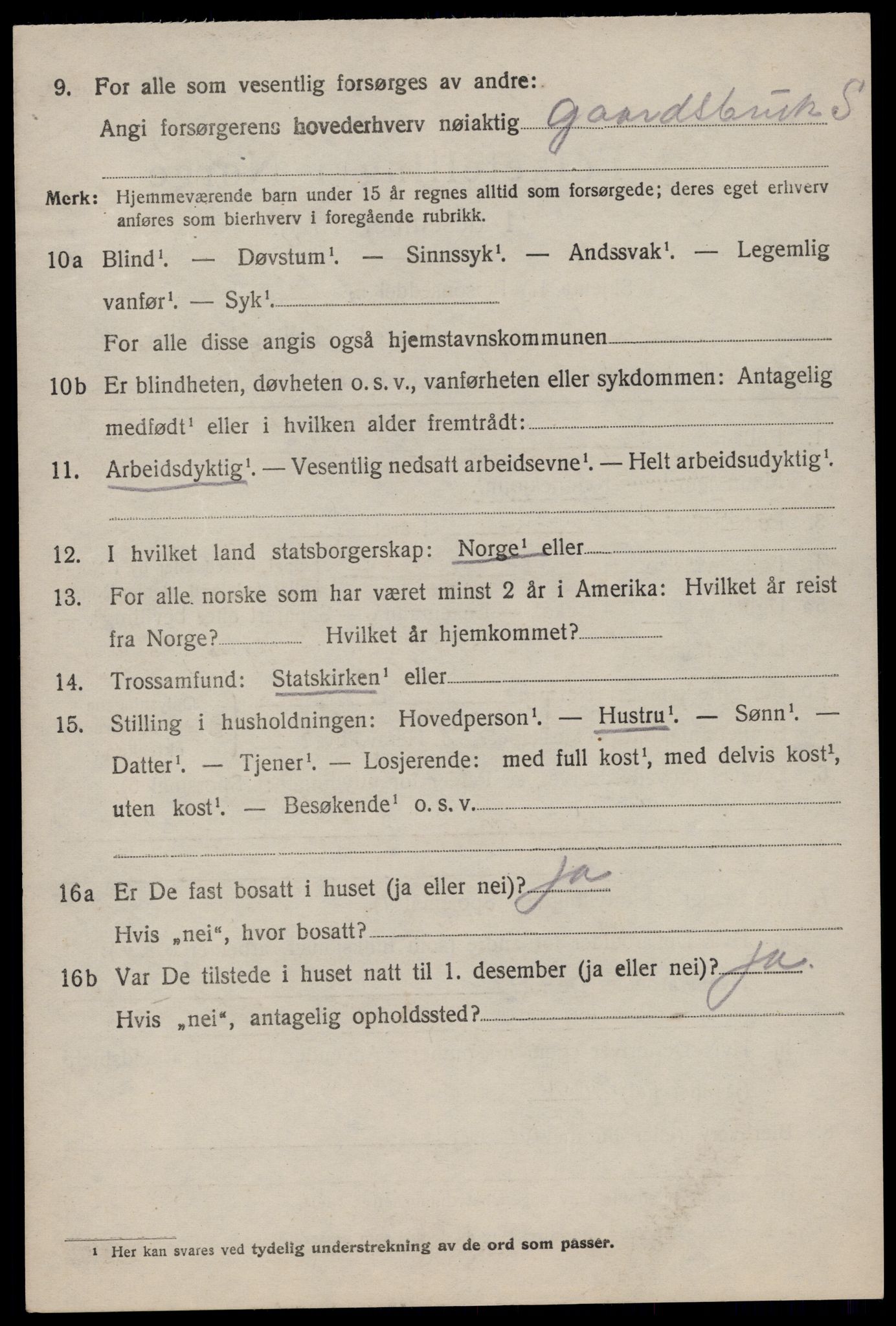 SAST, 1920 census for Hetland, 1920, p. 3656