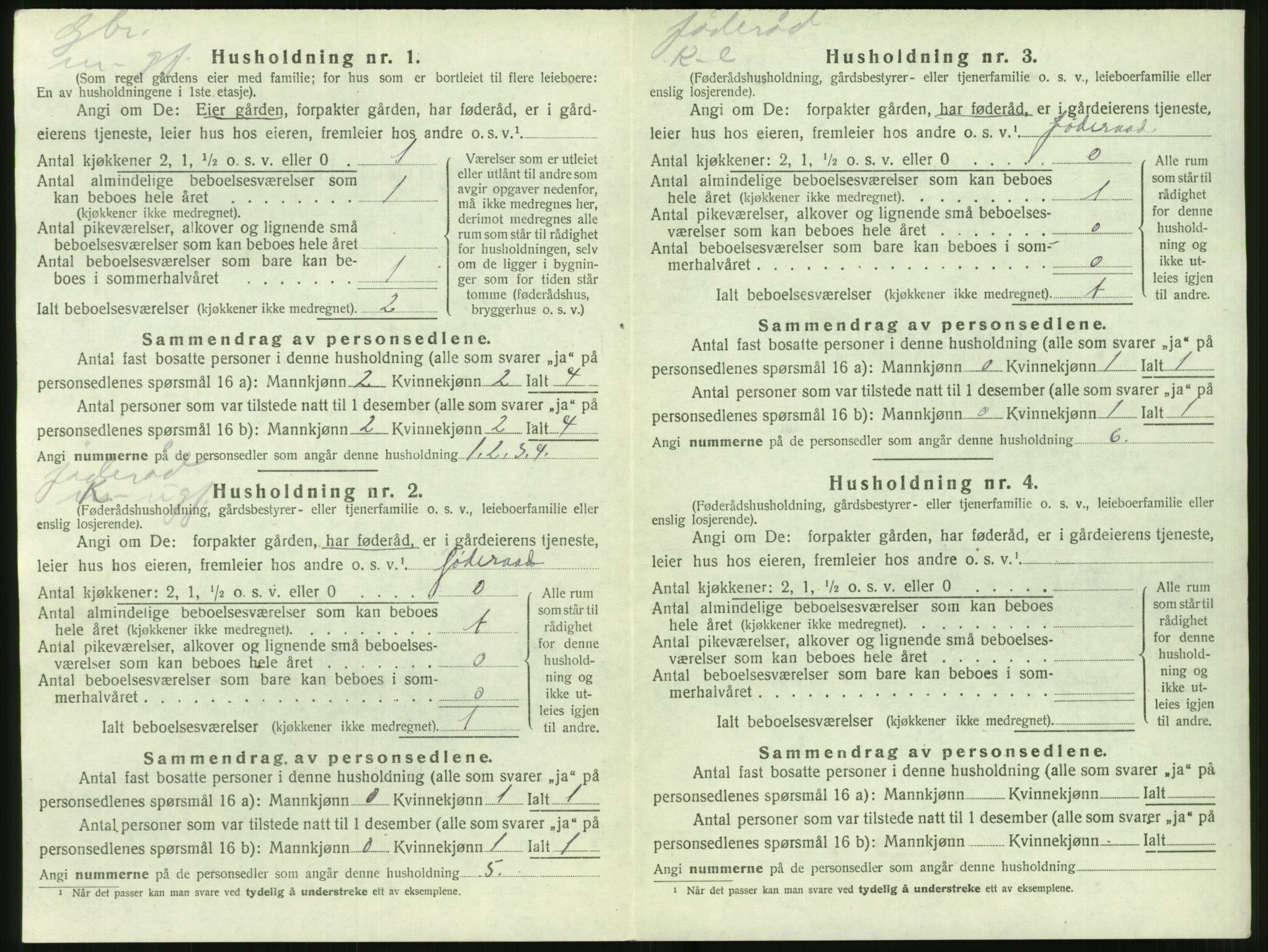 SAT, 1920 census for Hjørundfjord, 1920, p. 184