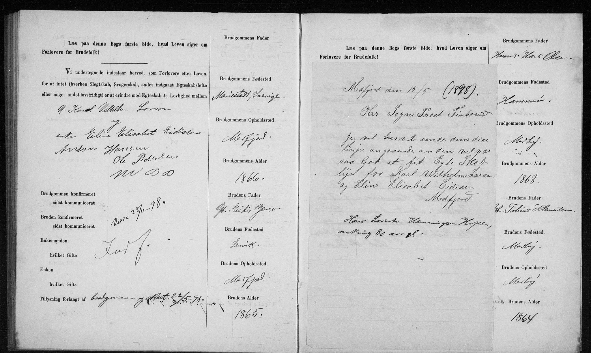 Berg sokneprestkontor, AV/SATØ-S-1318/H/Hc/L0063: Banns register no. 63, 1887-1898