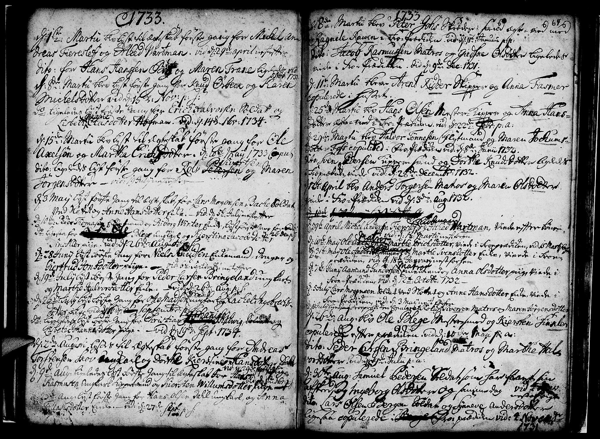Nykirken Sokneprestembete, SAB/A-77101/H/Haa/L0007: Parish register (official) no. A 7, 1719-1781, p. 64