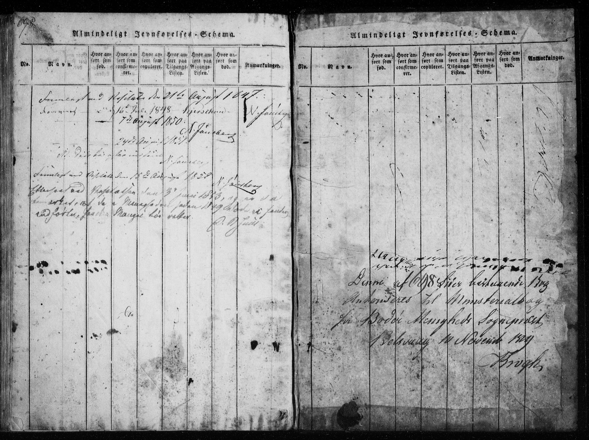 Ministerialprotokoller, klokkerbøker og fødselsregistre - Nordland, AV/SAT-A-1459/801/L0026: Parish register (copy) no. 801C01, 1820-1855