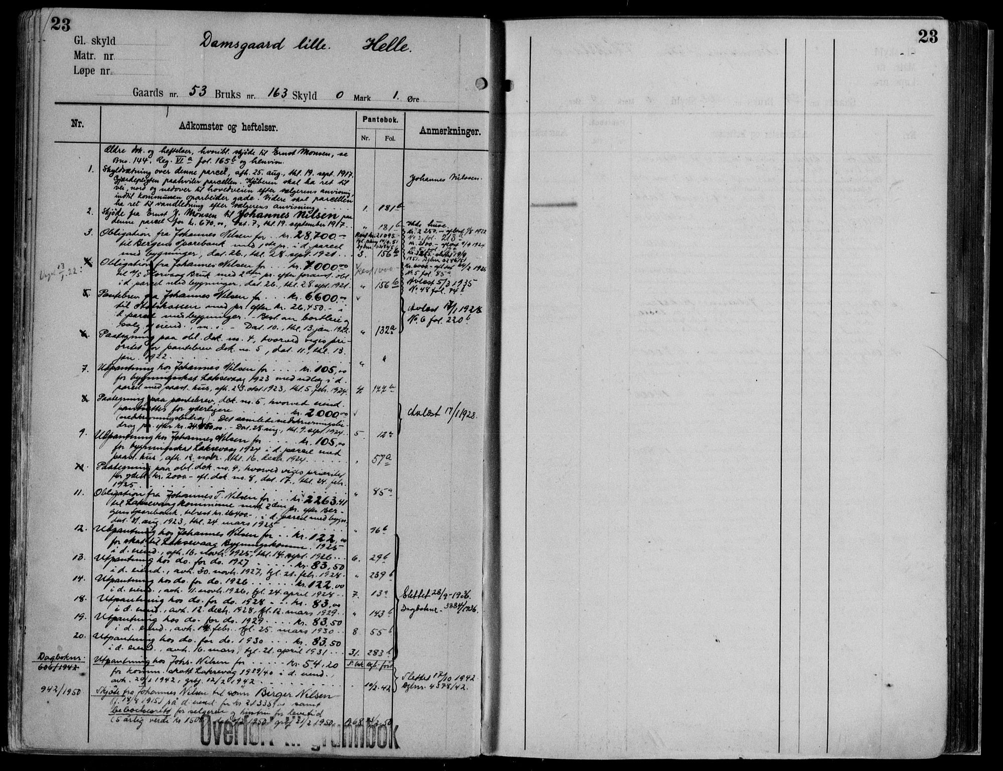 Midhordland sorenskriveri, AV/SAB-A-3001/1/G/Ga/Gab/L0115: Mortgage register no. II.A.b.115, p. 23