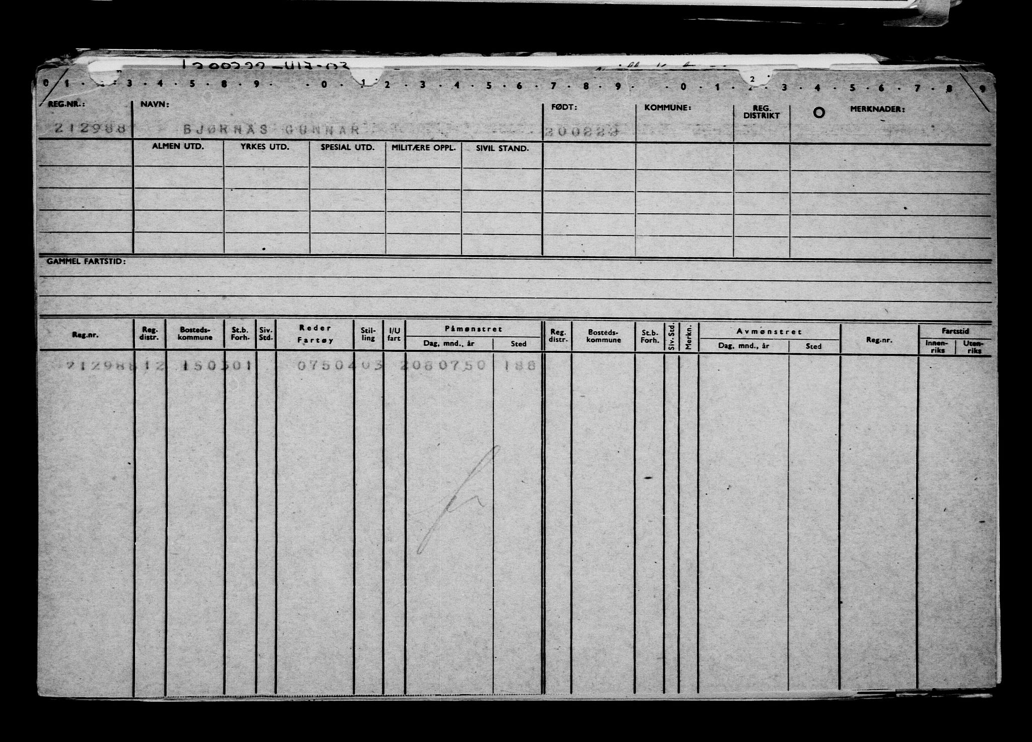 Direktoratet for sjømenn, AV/RA-S-3545/G/Gb/L0203: Hovedkort, 1922, p. 230