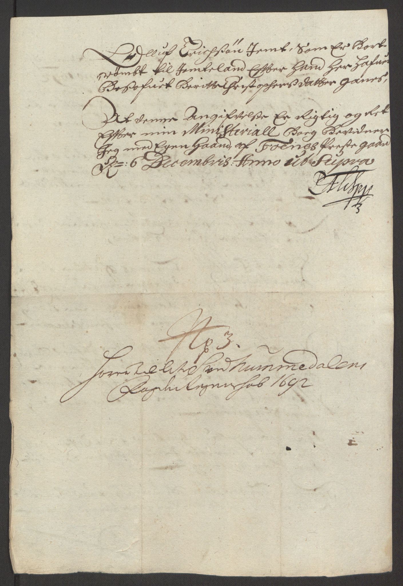 Rentekammeret inntil 1814, Reviderte regnskaper, Fogderegnskap, AV/RA-EA-4092/R64/L4424: Fogderegnskap Namdal, 1692-1695, p. 127