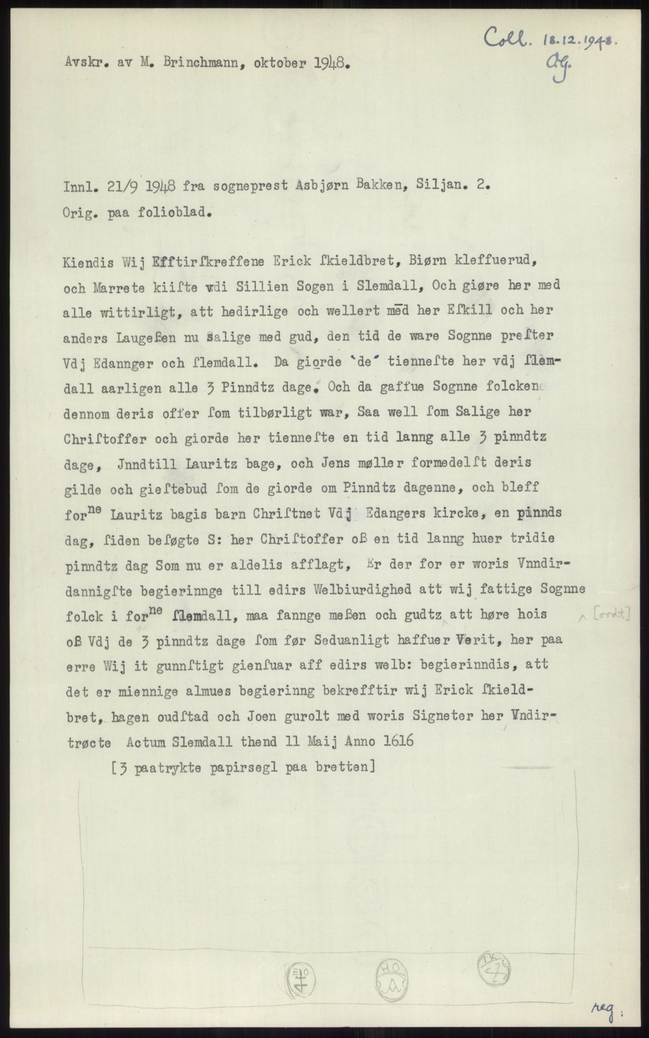 Samlinger til kildeutgivelse, Diplomavskriftsamlingen, RA/EA-4053/H/Ha, p. 1345