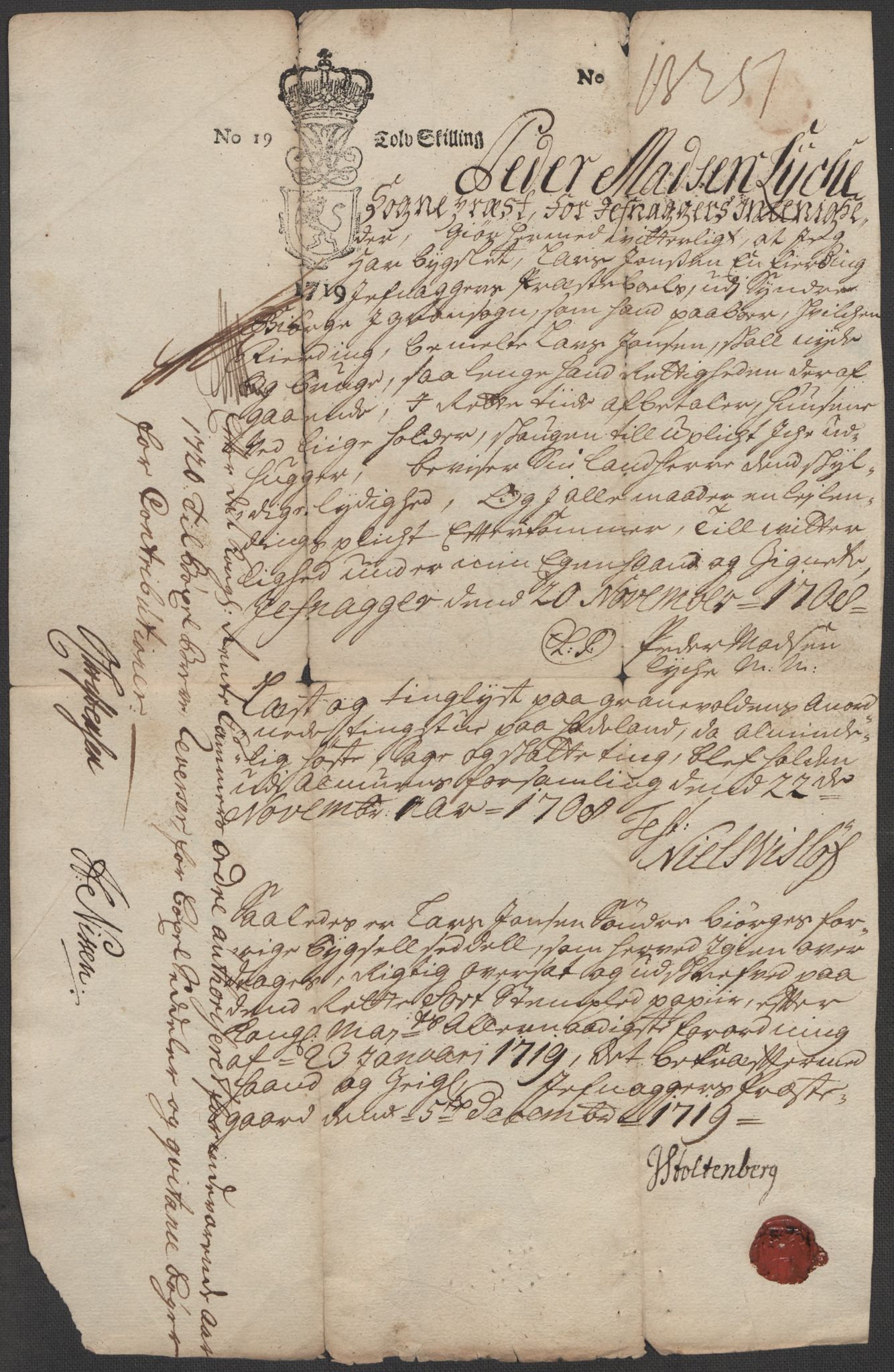 Riksarkivets diplomsamling, RA/EA-5965/F15/L0014: Prestearkiv - Oppland, 1696-1879, p. 39