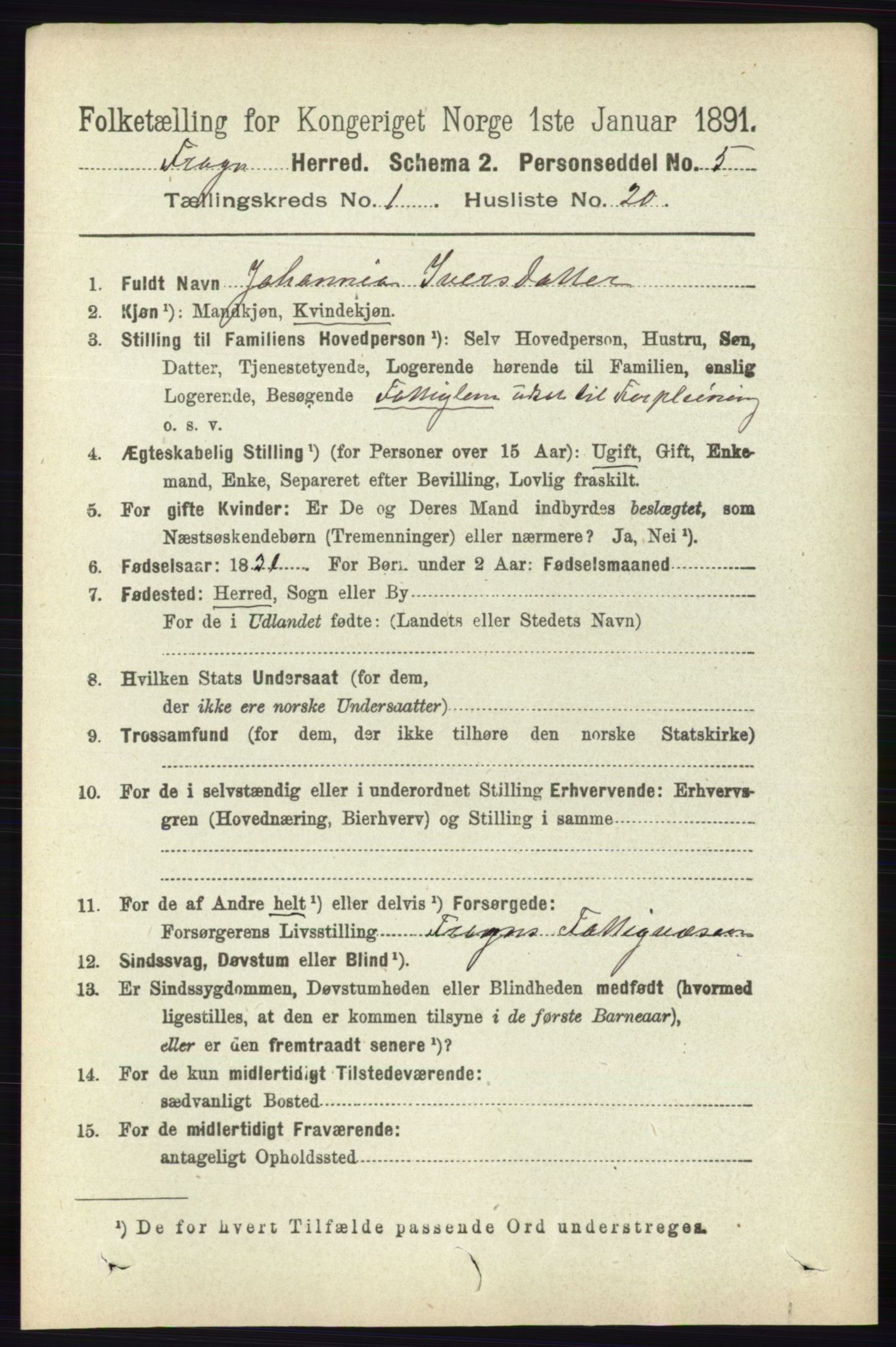 RA, 1891 census for 0215 Frogn, 1891, p. 248