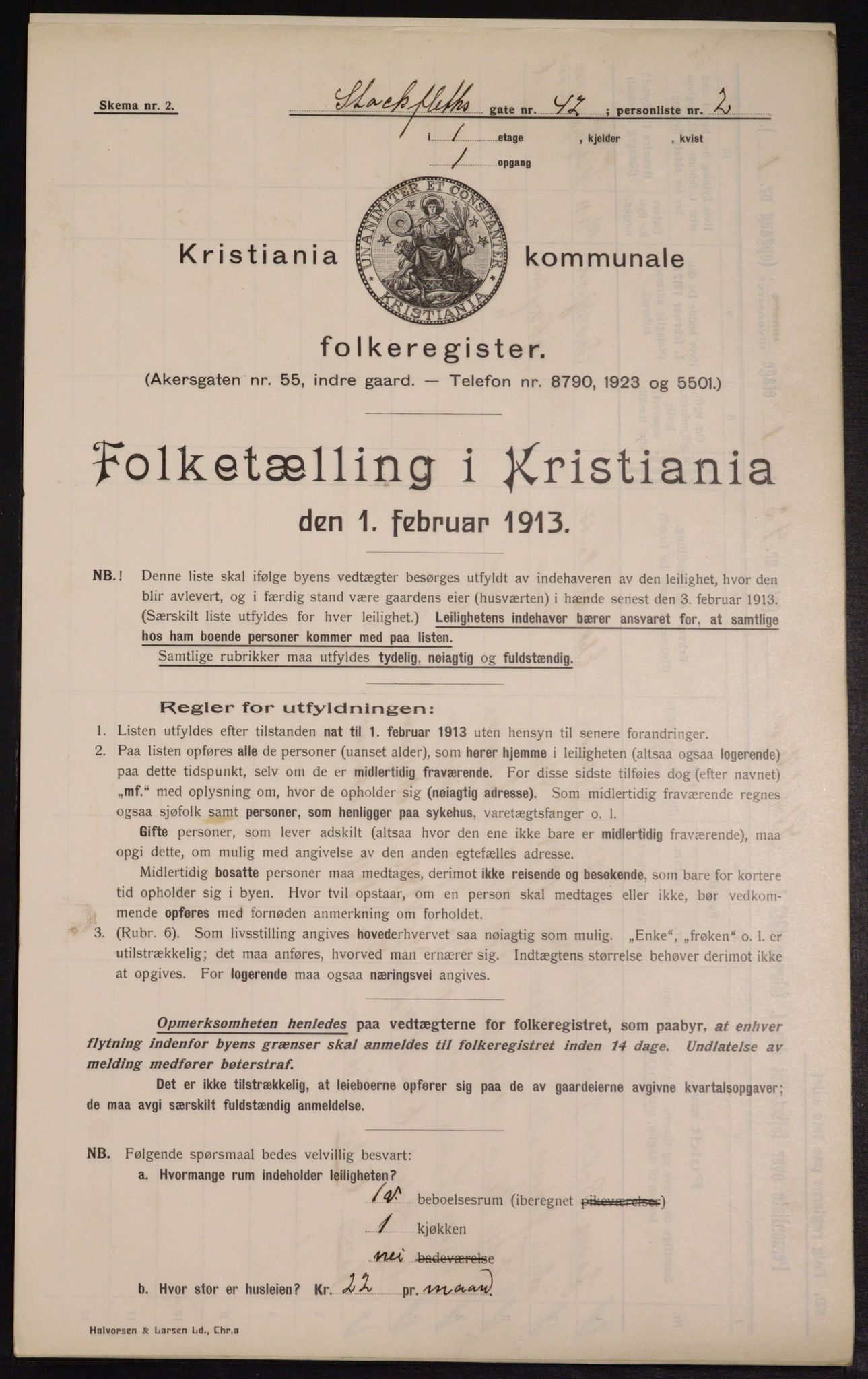 OBA, Municipal Census 1913 for Kristiania, 1913, p. 102358