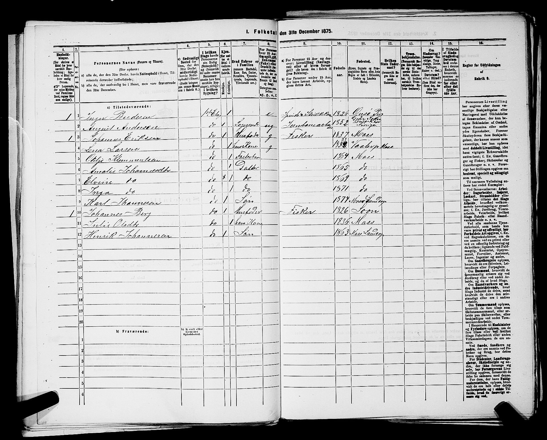 RA, 1875 census for 0104B Moss/Moss, 1875, p. 835