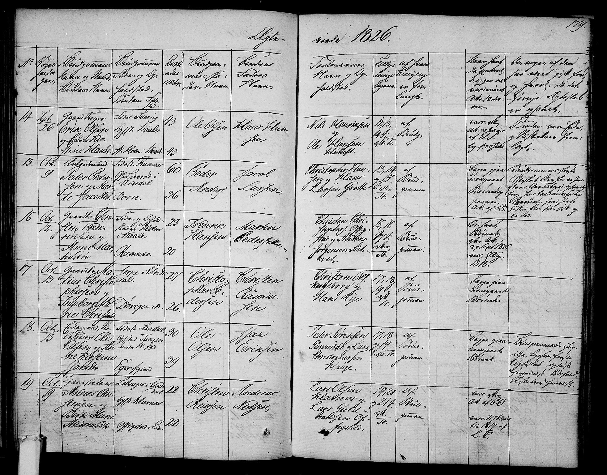 Våle kirkebøker, AV/SAKO-A-334/F/Fa/L0008: Parish register (official) no. I 8, 1824-1844, p. 179