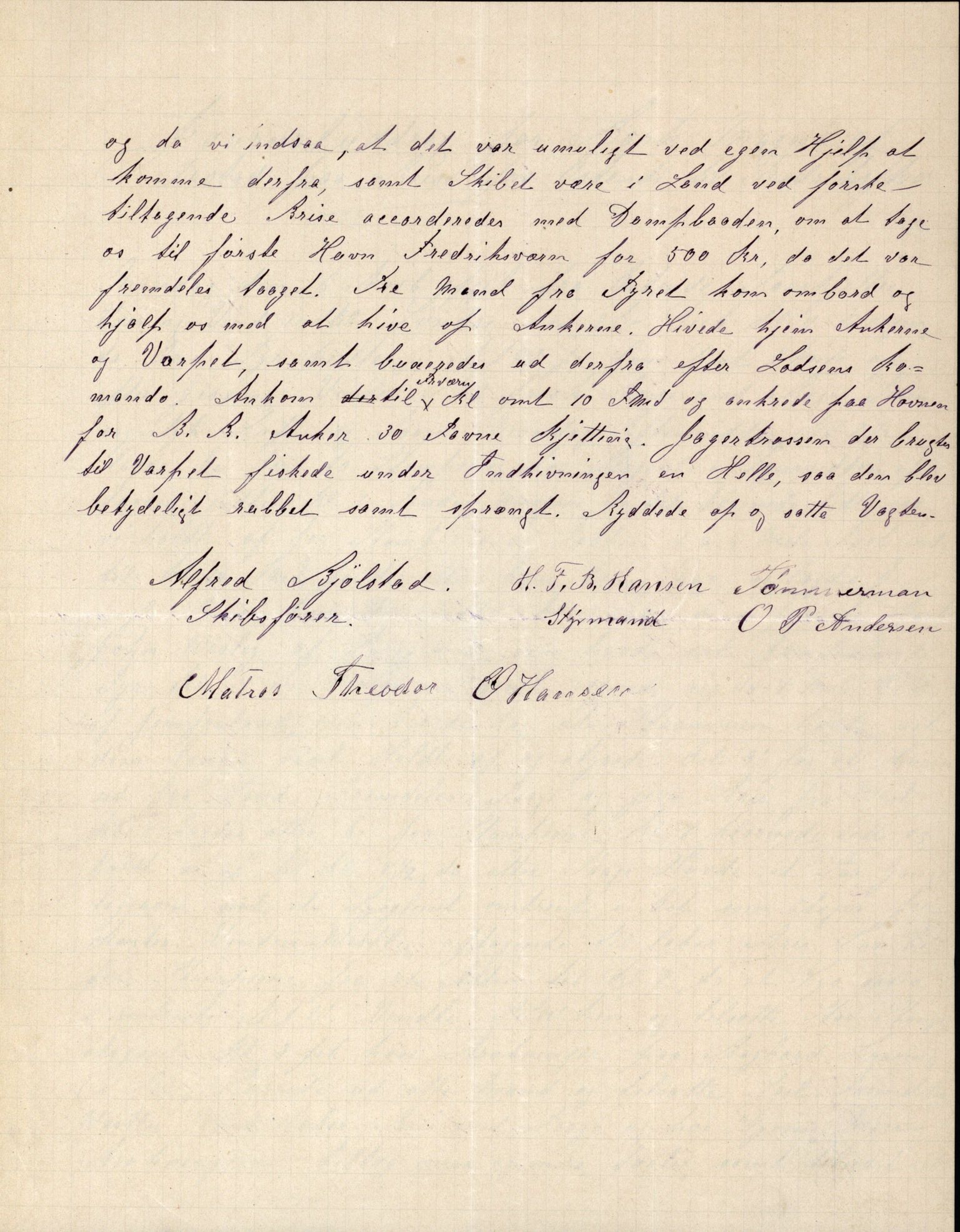 Pa 63 - Østlandske skibsassuranceforening, VEMU/A-1079/G/Ga/L0022/0009: Havaridokumenter / Svend Føyn, Sylvia, Særimner, Magna av Fredrikstad, 1888, p. 54