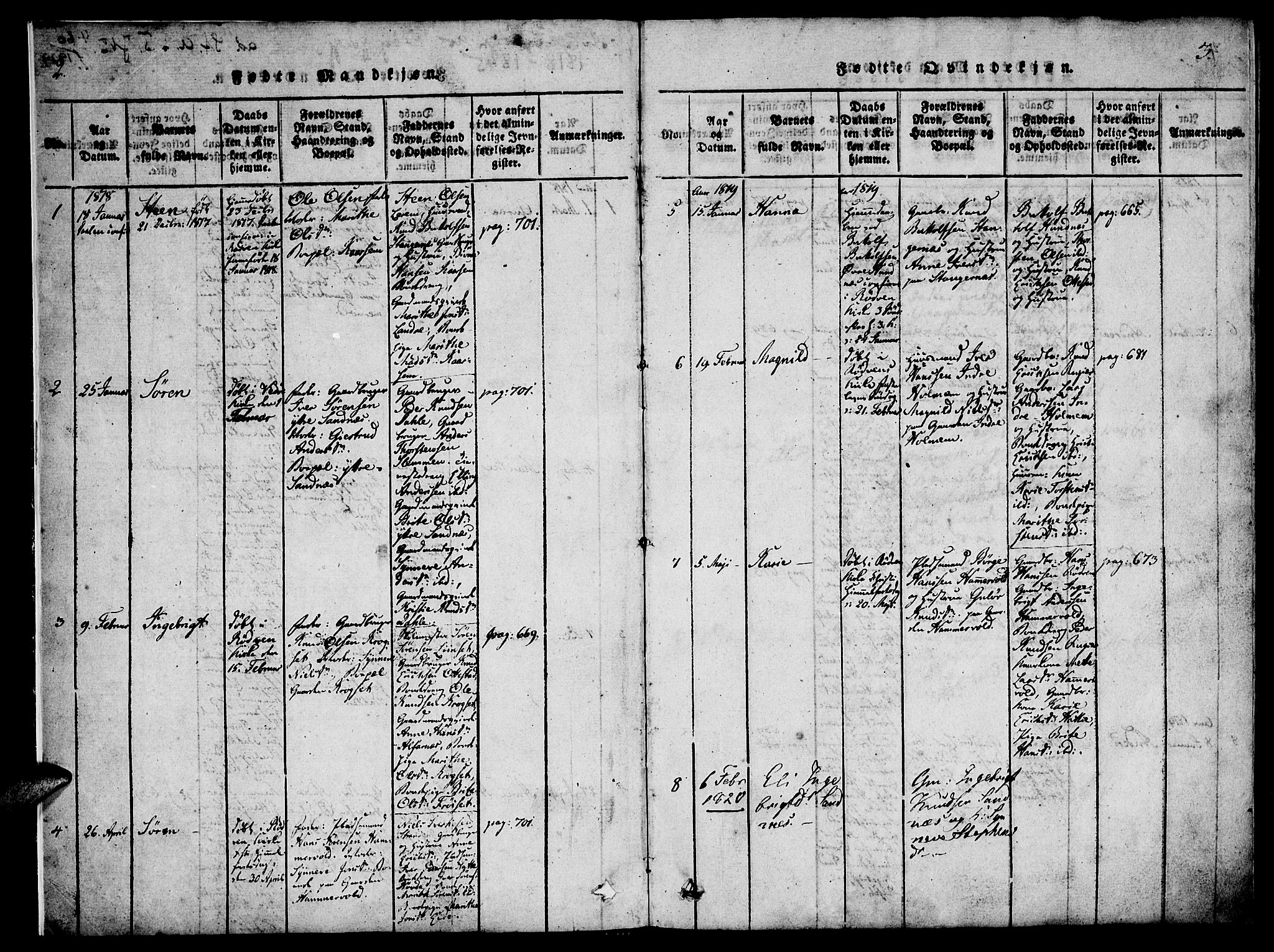 Ministerialprotokoller, klokkerbøker og fødselsregistre - Møre og Romsdal, AV/SAT-A-1454/548/L0612: Parish register (official) no. 548A01, 1818-1846, p. 2-3