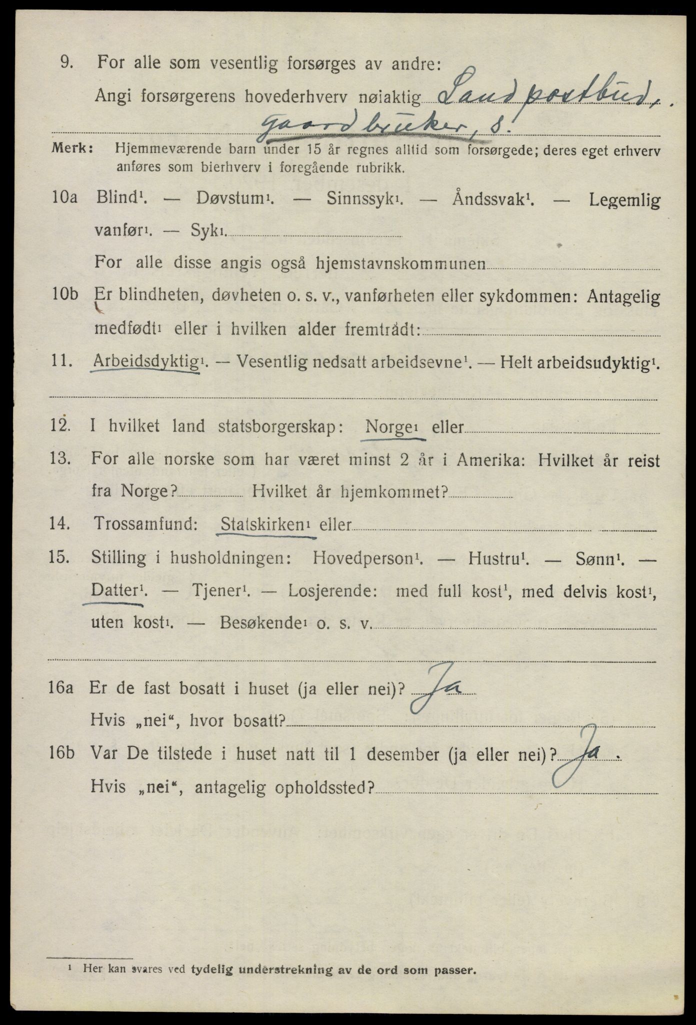 SAO, 1920 census for Gjerdrum, 1920, p. 2385