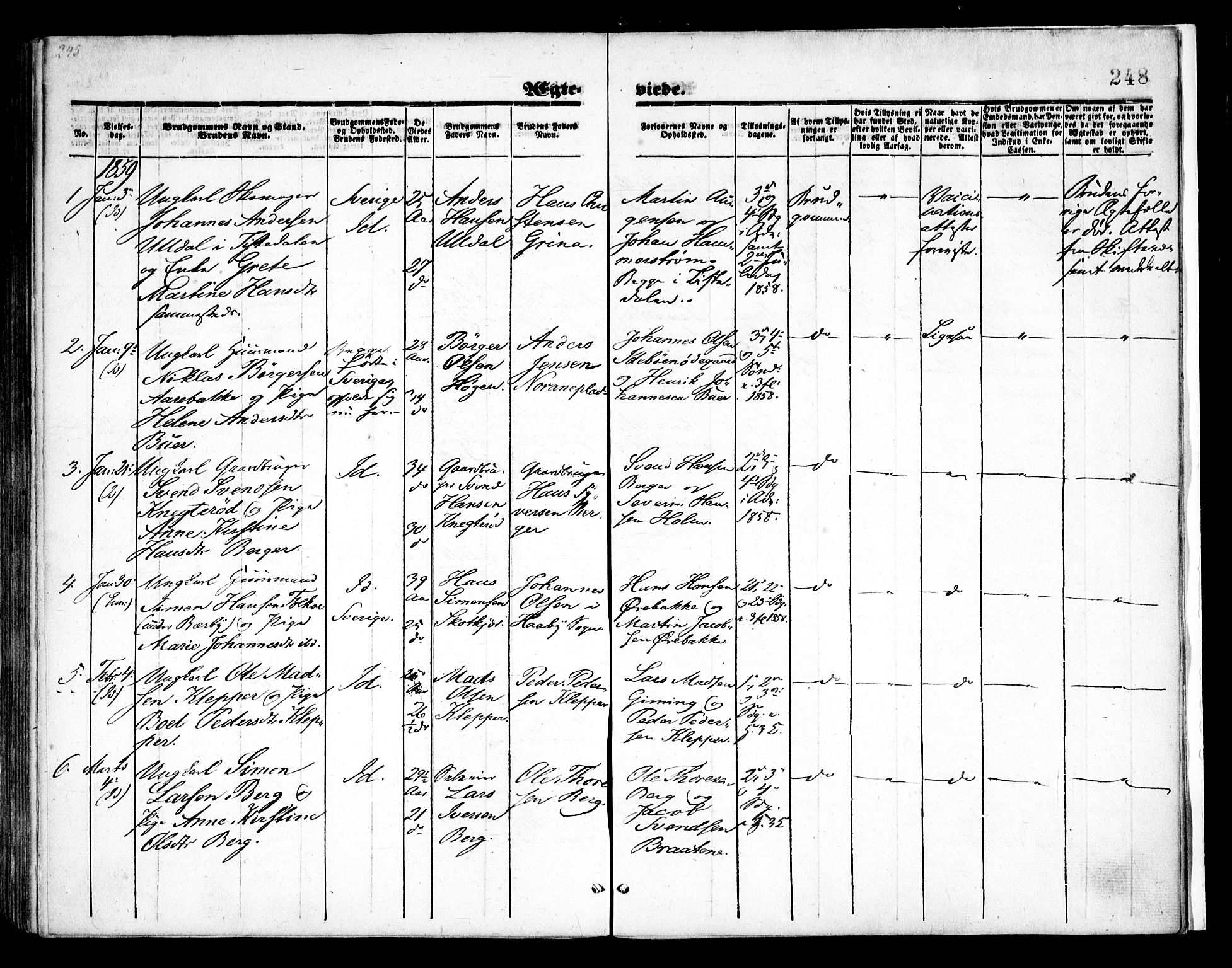 Idd prestekontor Kirkebøker, AV/SAO-A-10911/F/Fc/L0004a: Parish register (official) no. III 4A, 1848-1860, p. 248