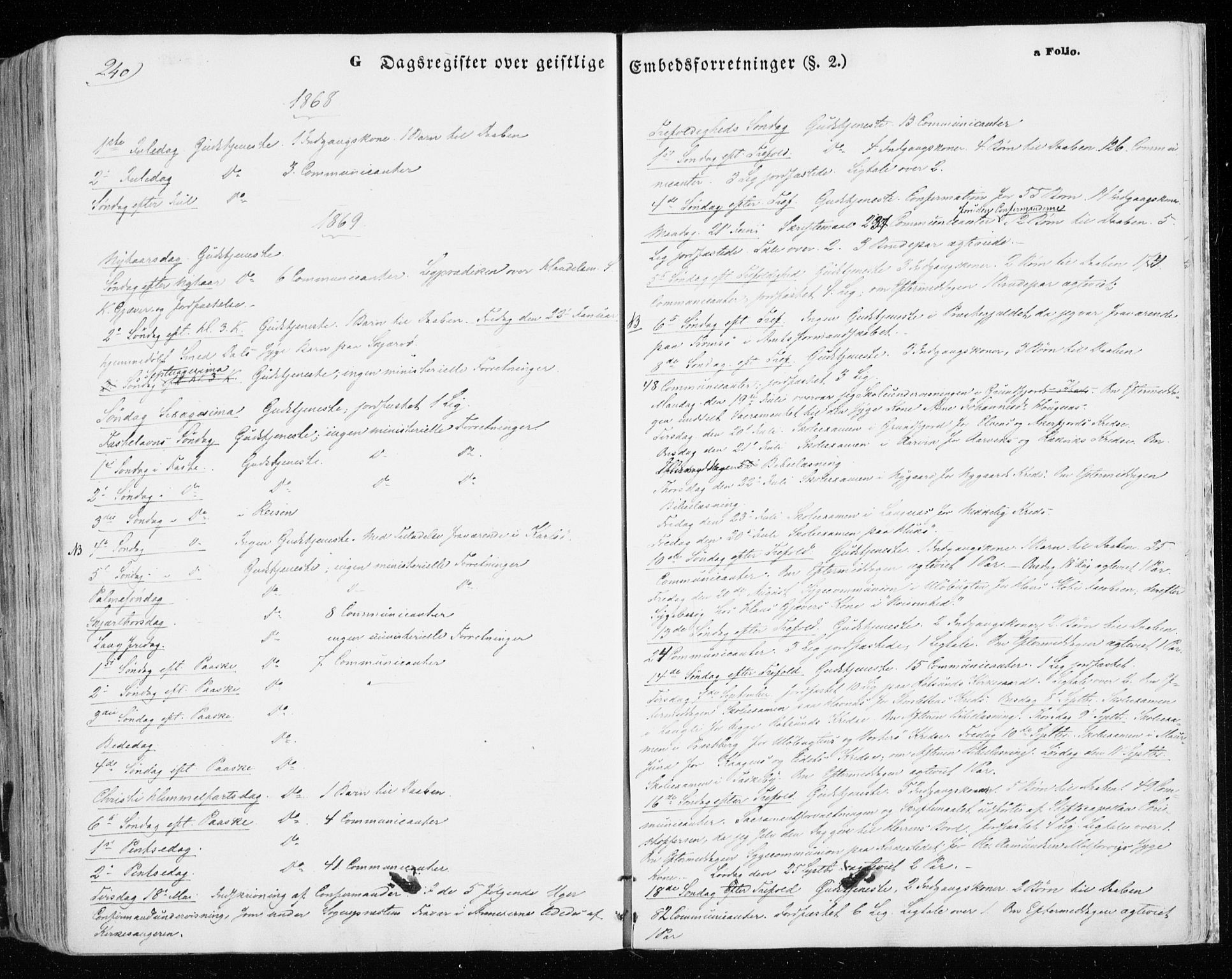 Skjervøy sokneprestkontor, SATØ/S-1300/H/Ha/Haa/L0007kirke: Parish register (official) no. 7, 1860-1870, p. 240