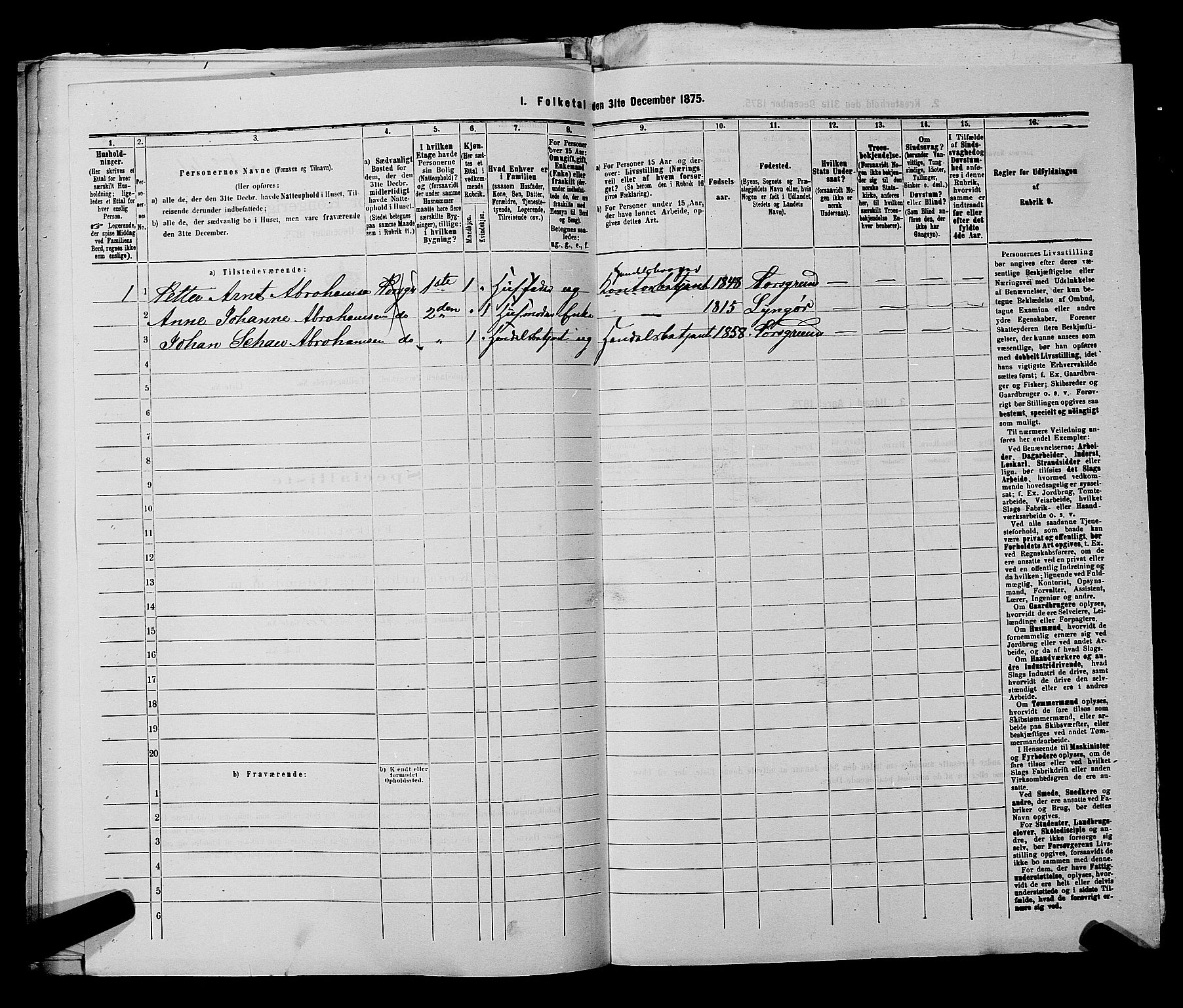 SAKO, 1875 census for 0805P Porsgrunn, 1875, p. 1028